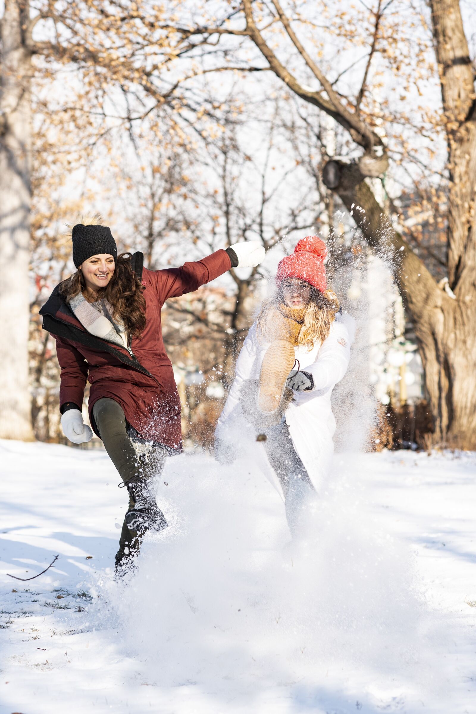 Nikon D750 sample photo. Women, snow, friends photography