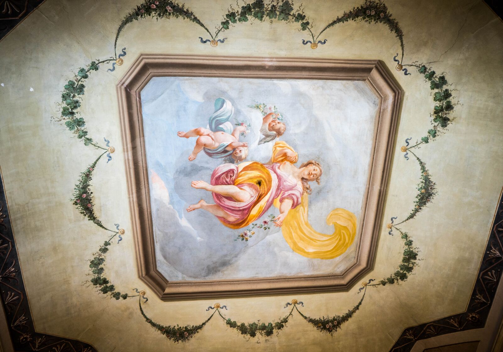 Sony a7R + Sony FE 28-70mm F3.5-5.6 OSS sample photo. Ceiling, italy, hotel astoria photography
