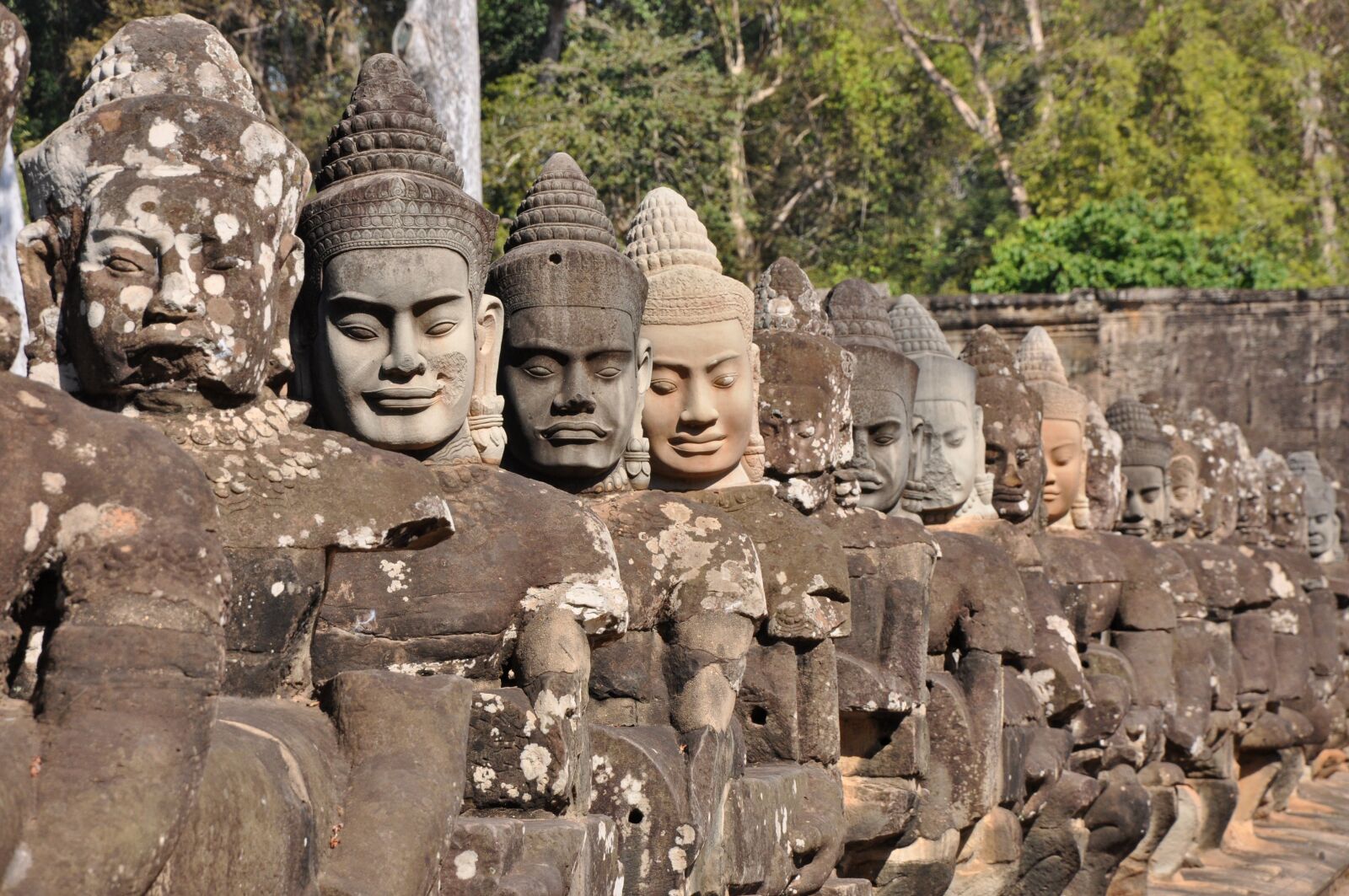 Nikon D90 sample photo. Angkor, statues, demons photography