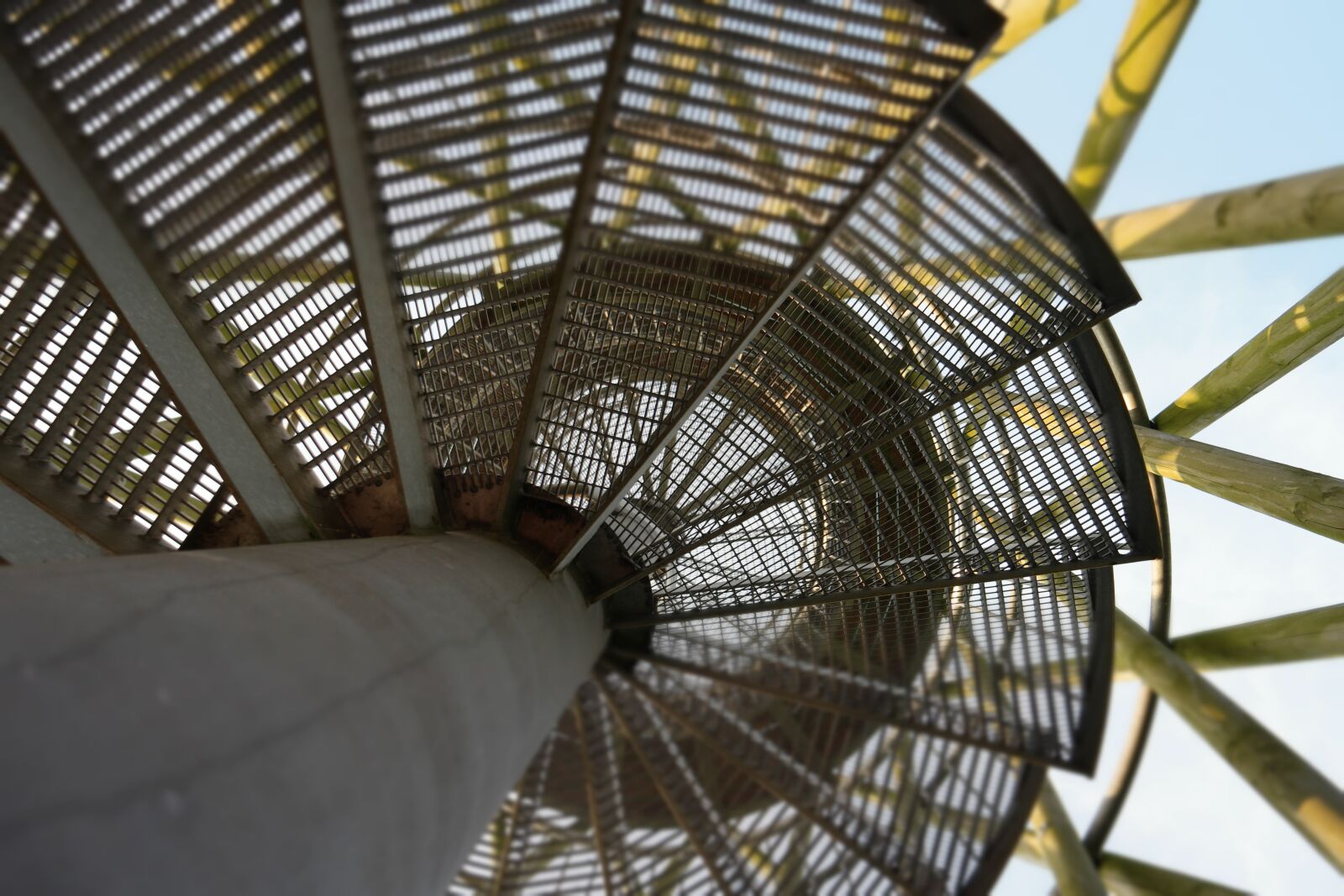 Samsung NX 16-50mm F3.5-5.6 Power Zoom ED OIS sample photo. Stairs, tower, metal photography