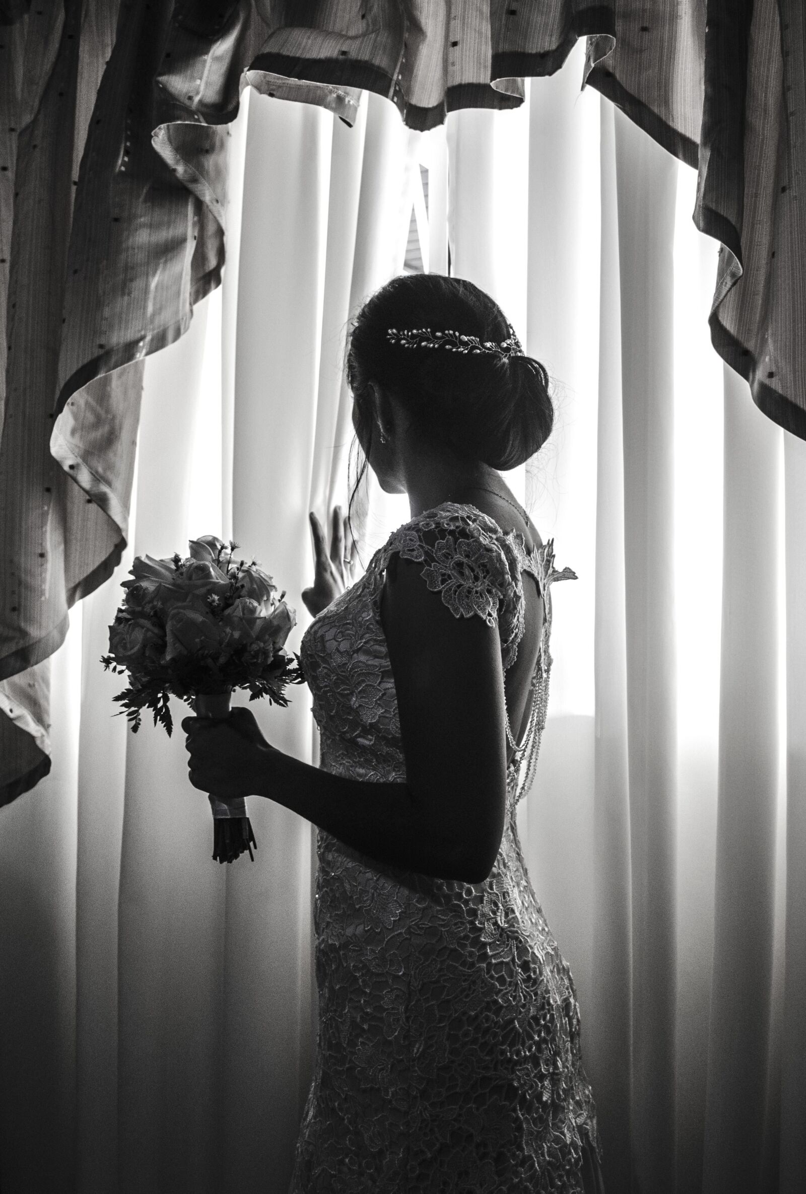 Nikon D5100 sample photo. Bride, wedding, window, woman photography