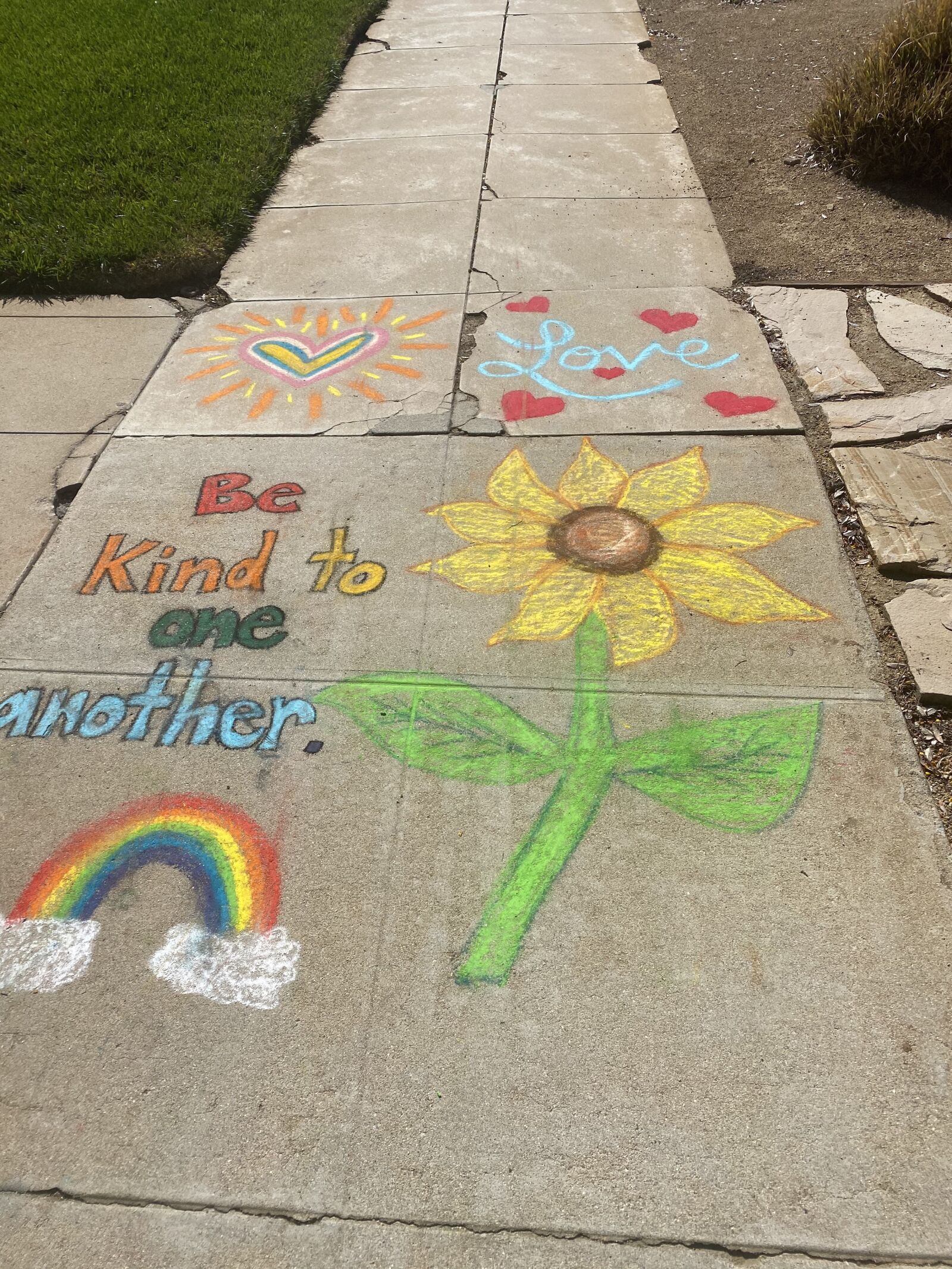 Apple iPhone 11 sample photo. Sidewalk art, encouragement, redlands photography