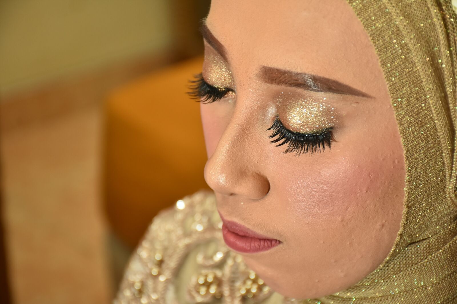 Nikon D7200 sample photo. Bride, make up, reception photography