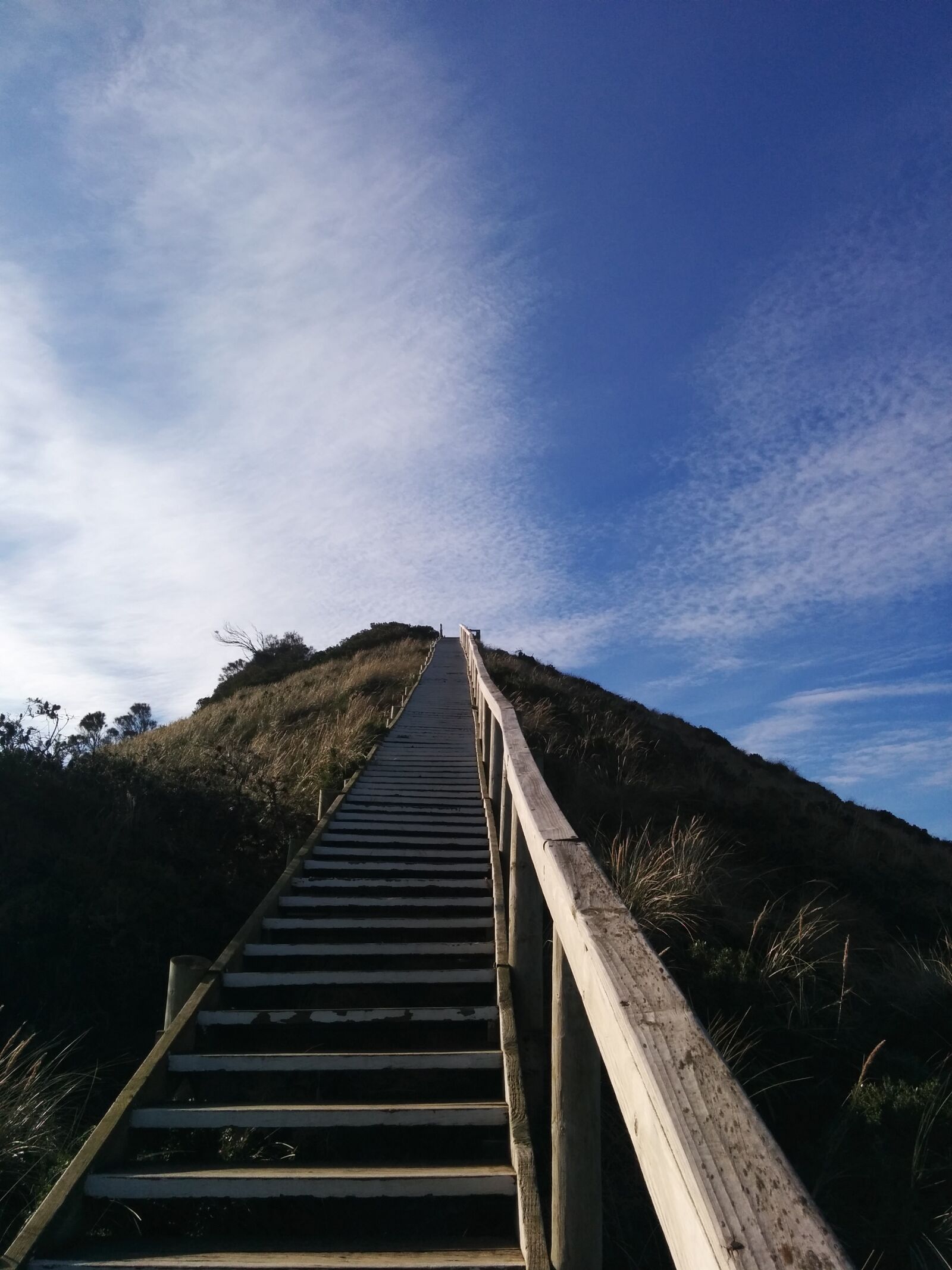 LG Nexus 5 sample photo. Stairs, clouds, sky photography