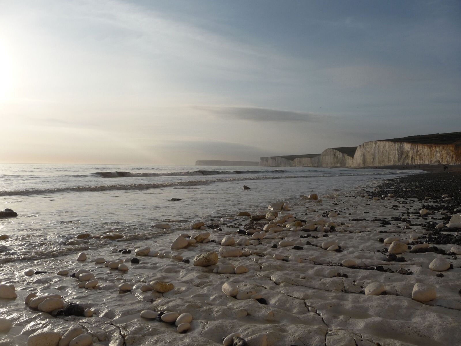 Panasonic Lumix DMC-TZ4 sample photo. Seven sisters, uk, coast photography