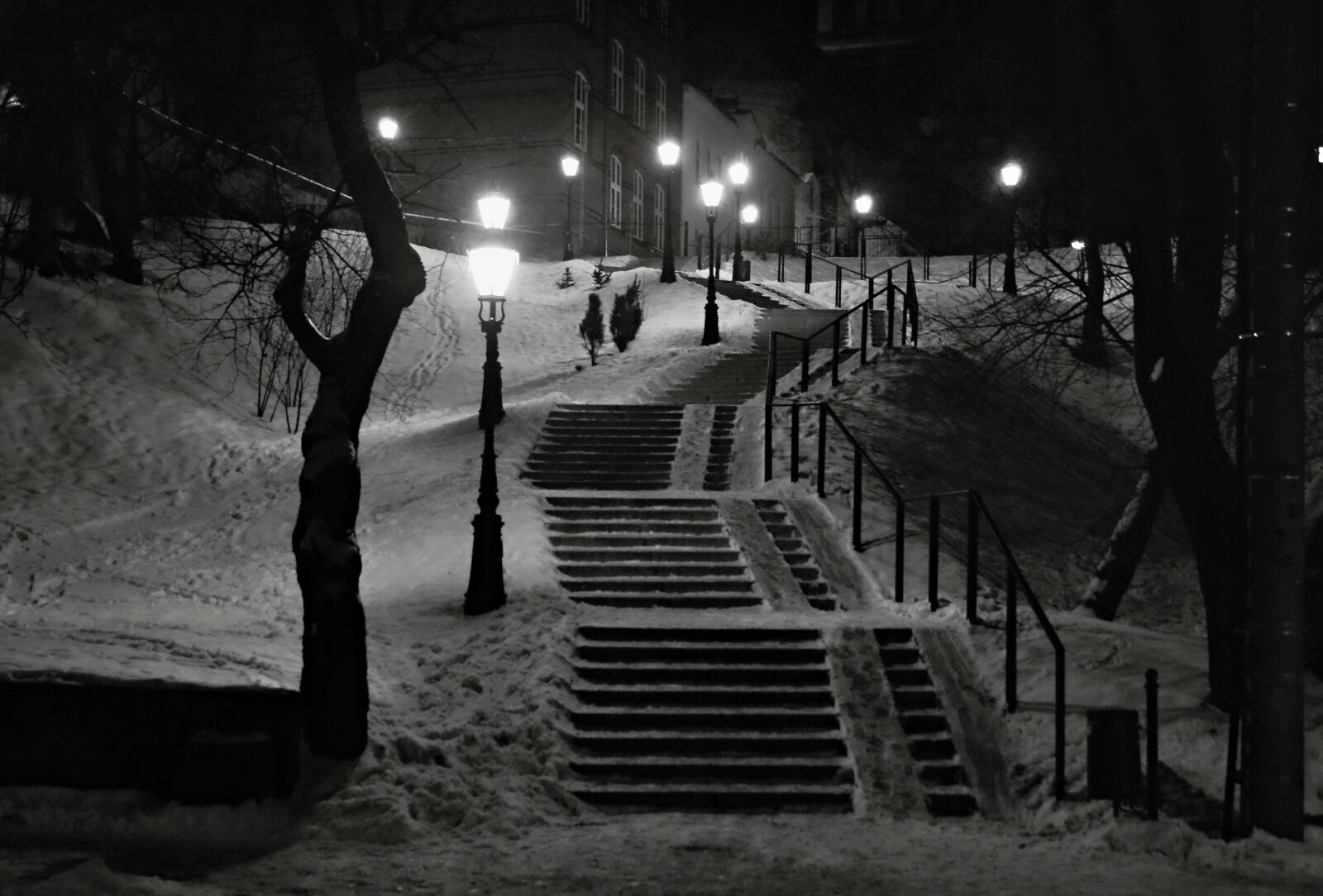 Sony Alpha DSLR-A230 sample photo. Black, and, white, lights photography