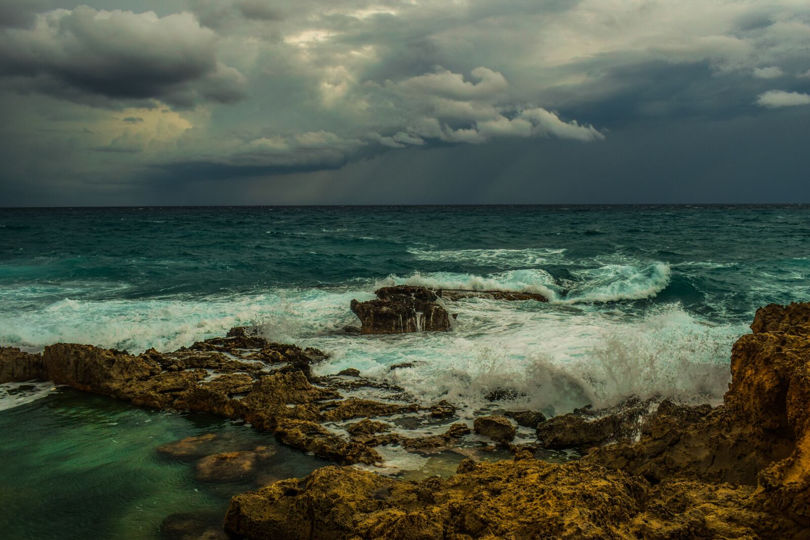 Nikon D3300 sample photo. Rocky coast, waves, nature photography
