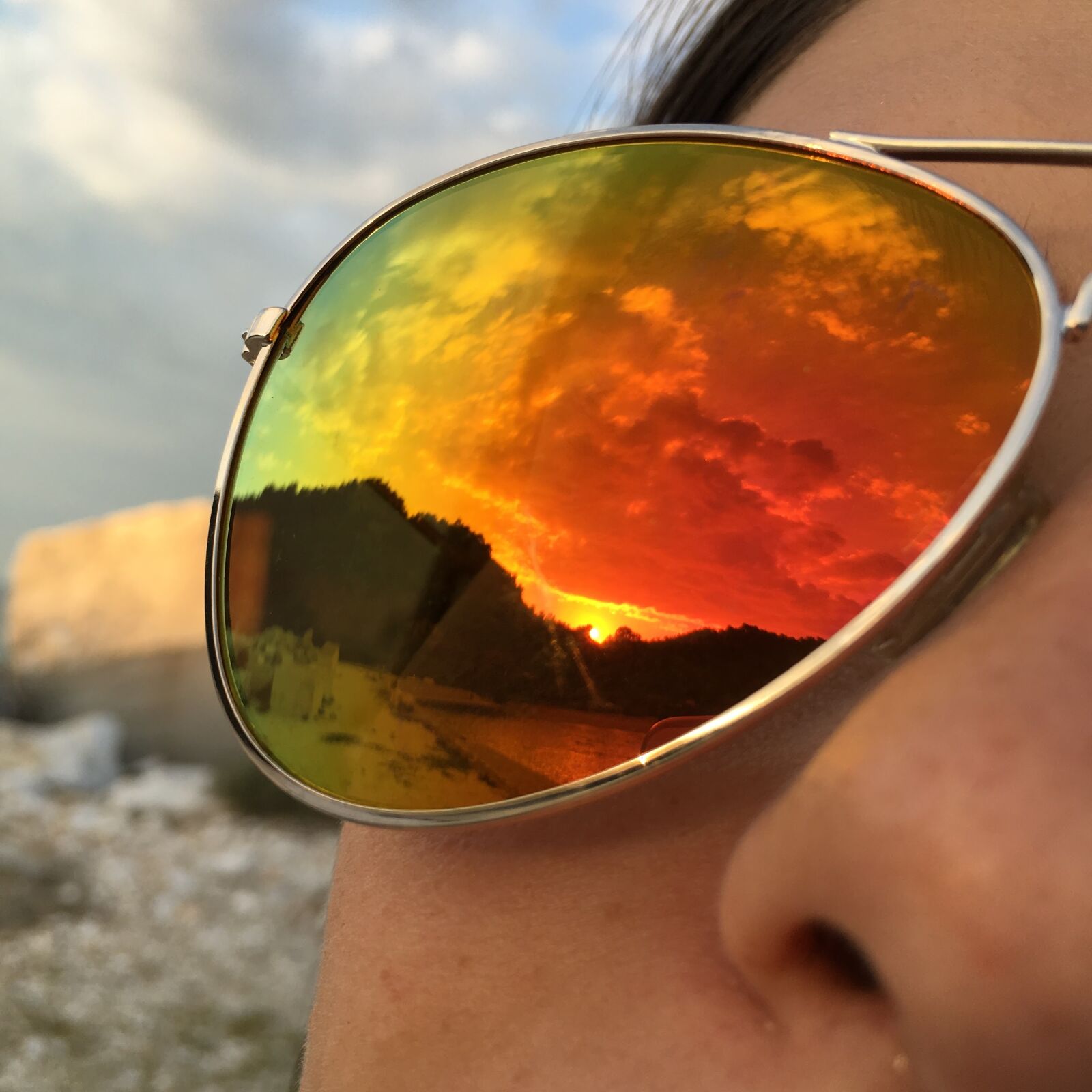 Apple iPhone 6s sample photo. Sunglasses, rainbow, glasses photography
