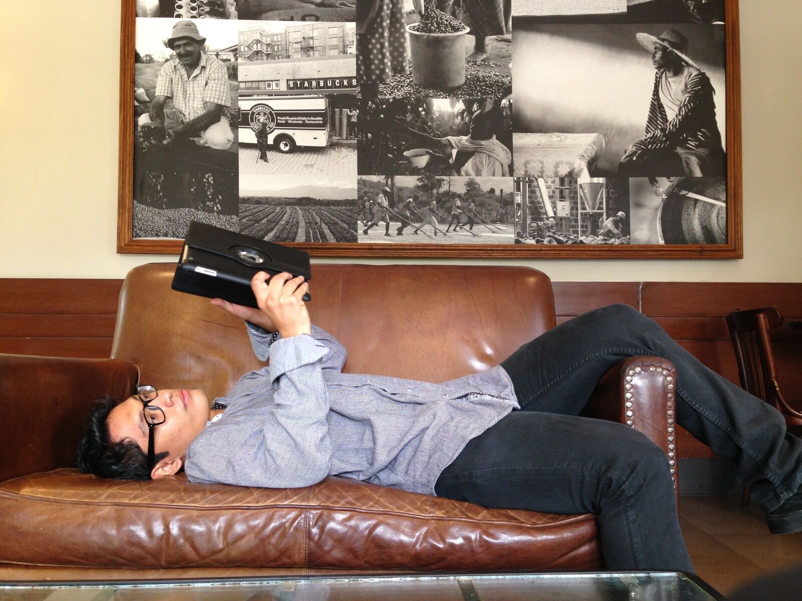 iPhone 5 back camera 4.12mm f/2.4 sample photo. Study, young, chair photography