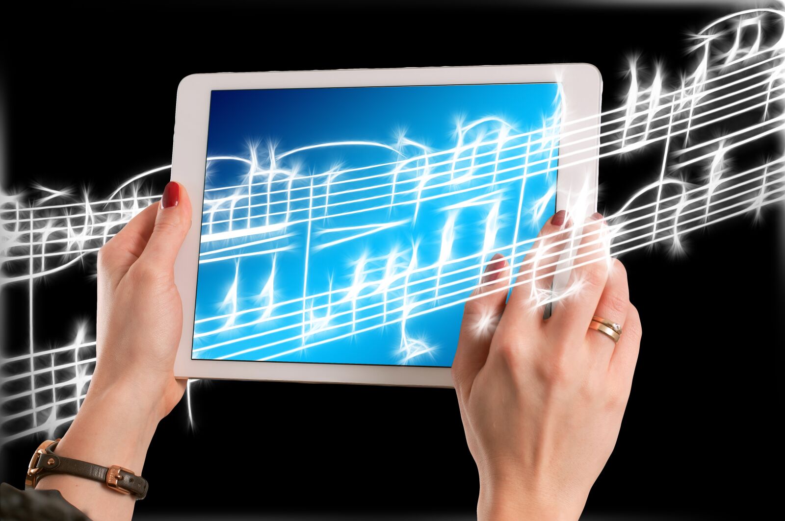 Nikon D300 sample photo. Music, treble clef, hands photography