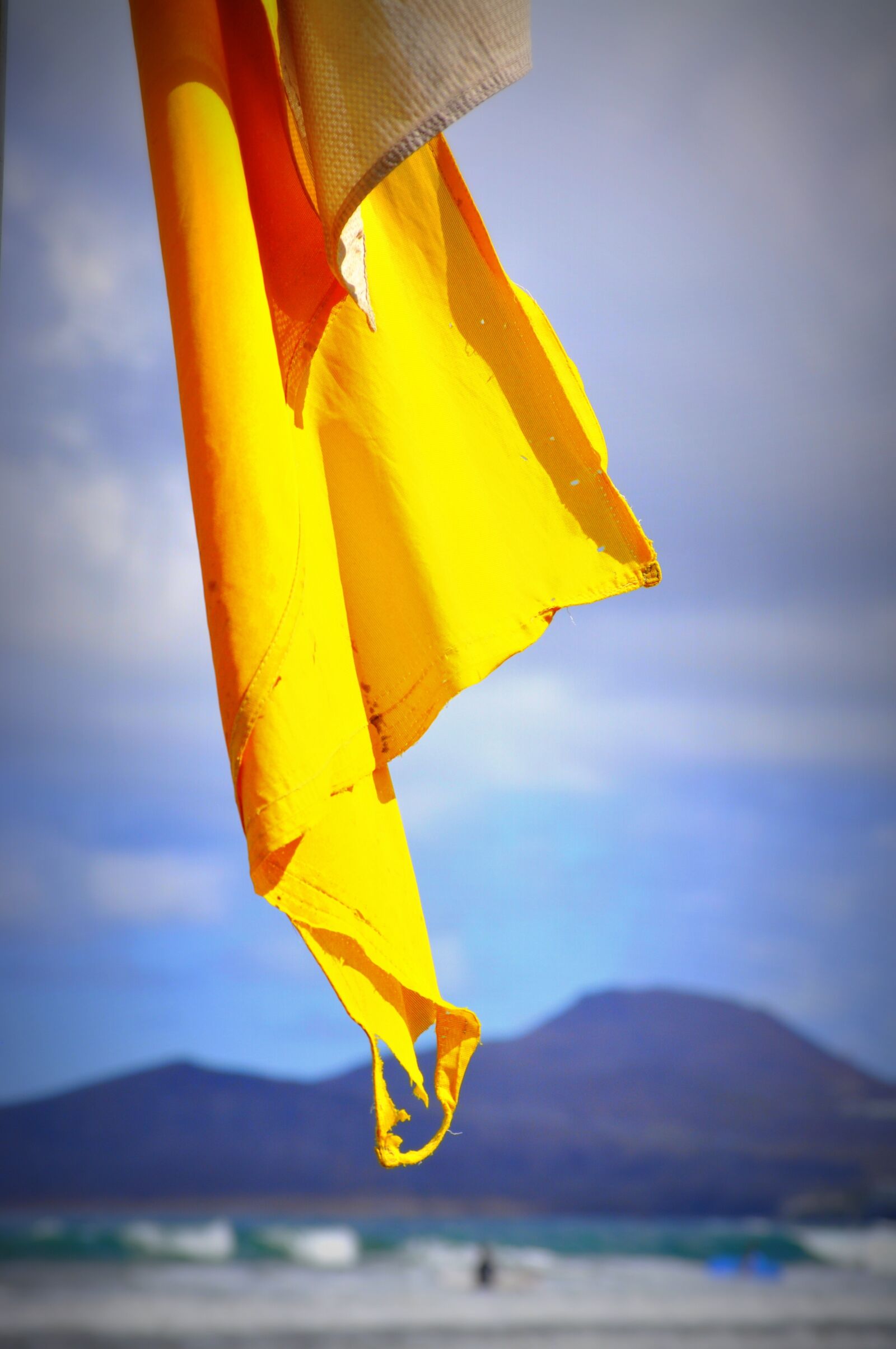Nikon D5000 sample photo. Flag, yellow, surfwakacje photography