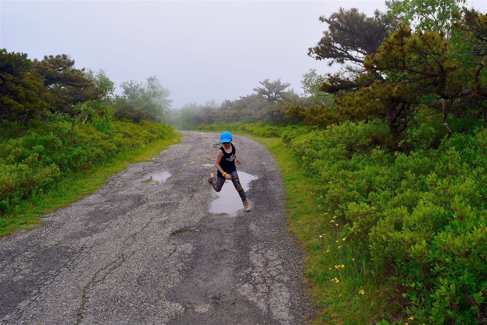 Nikon D3300 sample photo. Girl, running, puddle photography