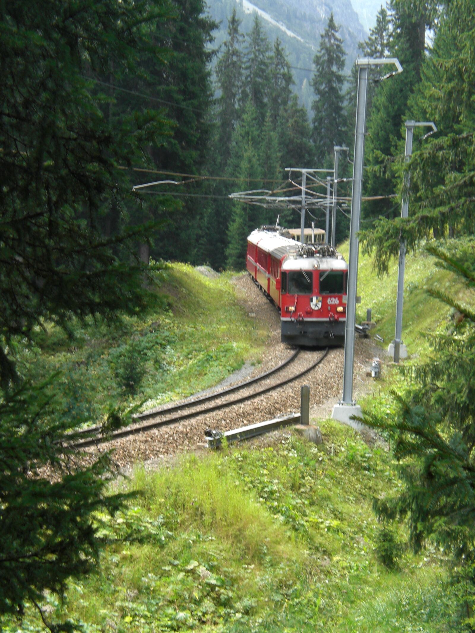 CASIO EX-Z77 sample photo. Switzerland, mountain railway, landscape photography