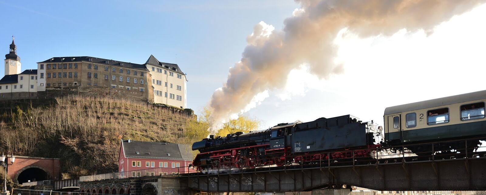 Nikon D5200 sample photo. Steam locomotive, museum train photography