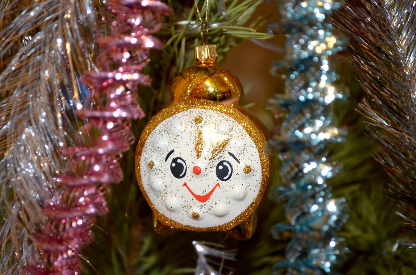 Nikon D5100 sample photo. Christmas toy, glass toy photography