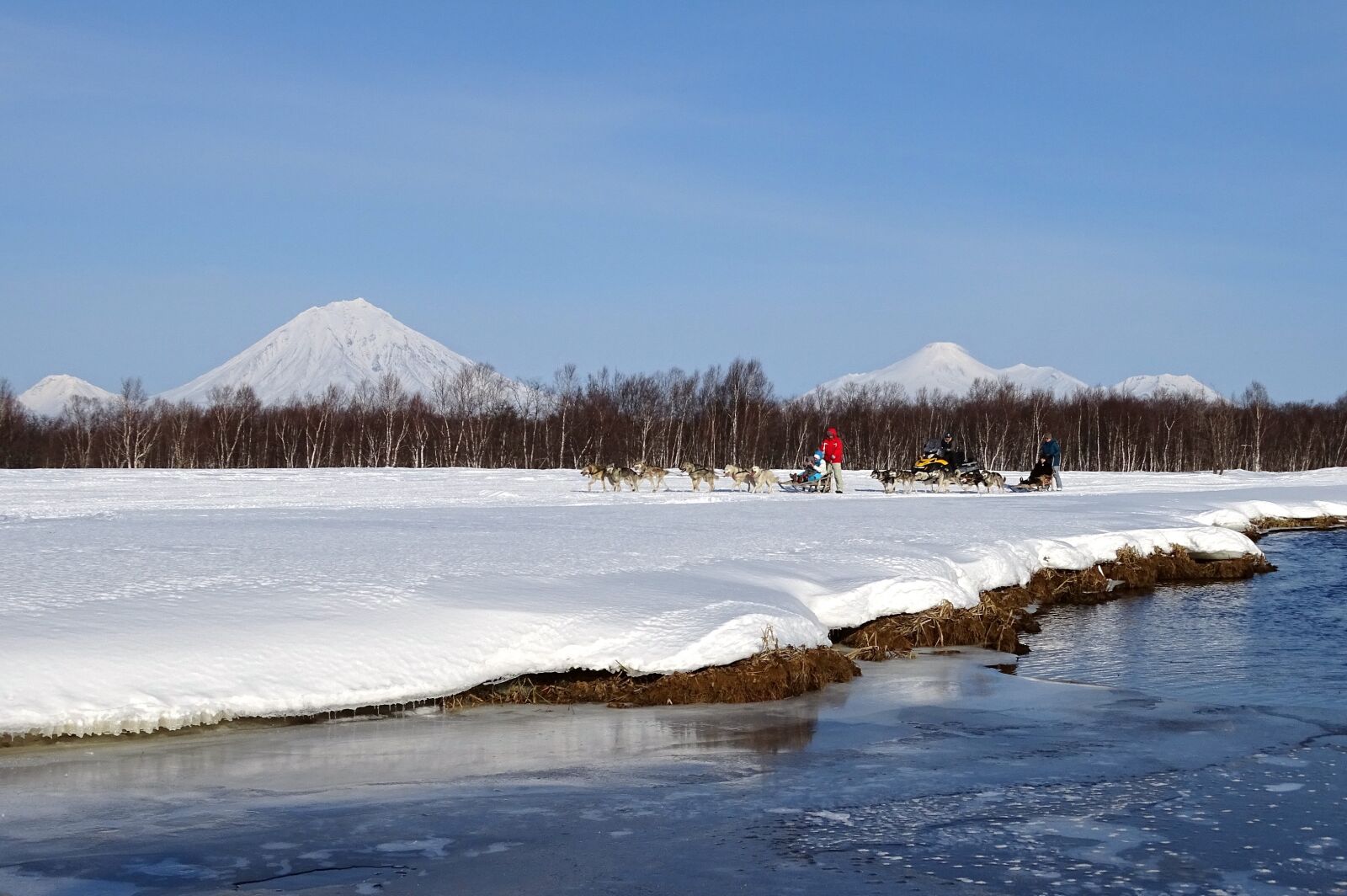 Sony DSC-HX400 sample photo. River, beach, dog sled photography