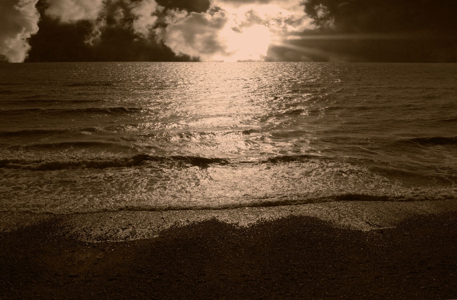 Fujifilm FinePix X100 sample photo. Sepia, sea, ocean photography
