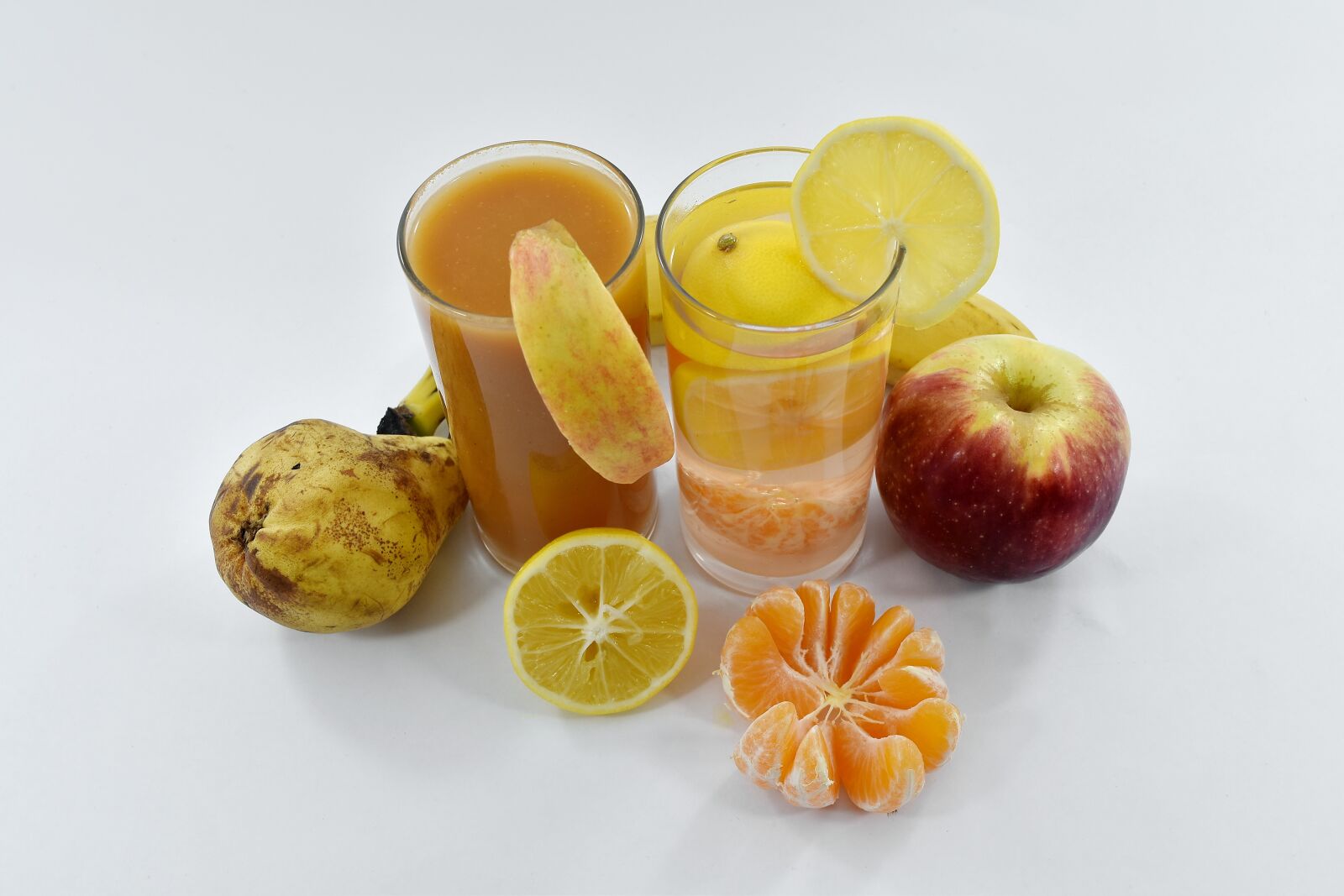 Nikon D5500 sample photo. Apples, banana, beverage, fresh photography