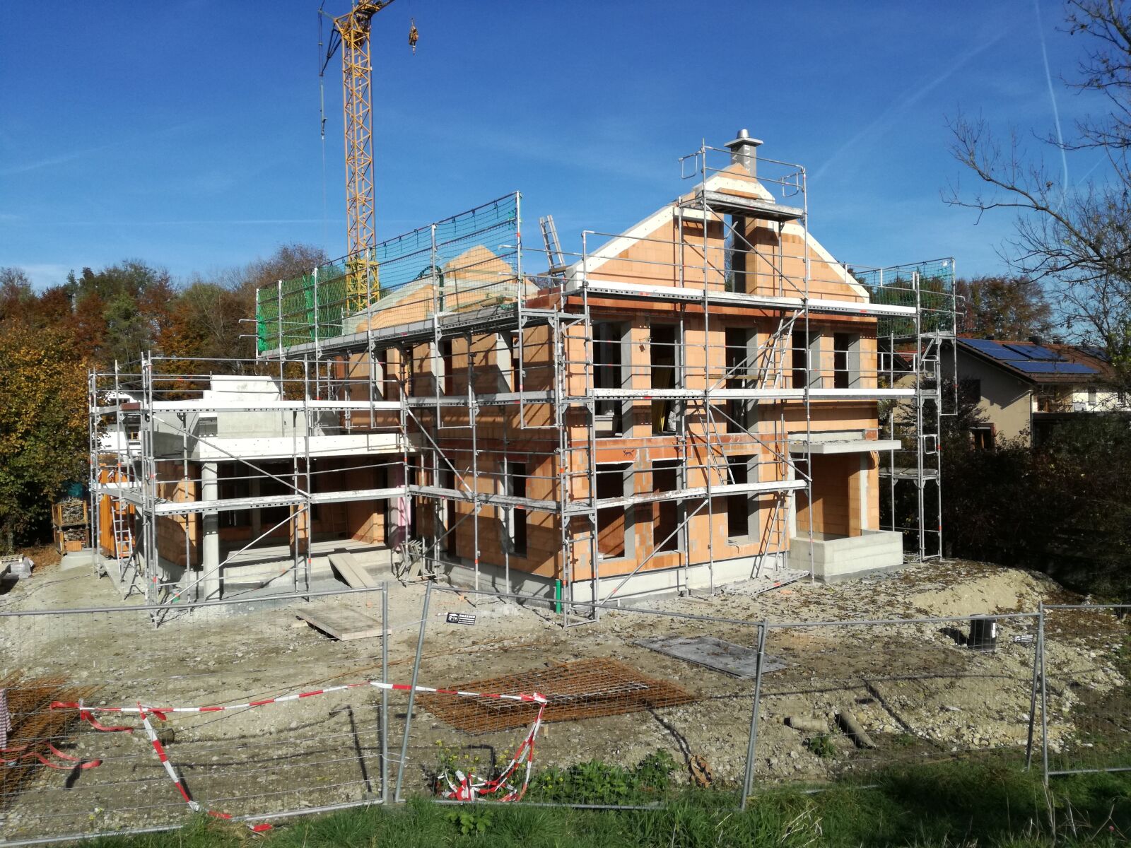 HUAWEI P9 LITE sample photo. Construction, scaffold, house construction photography