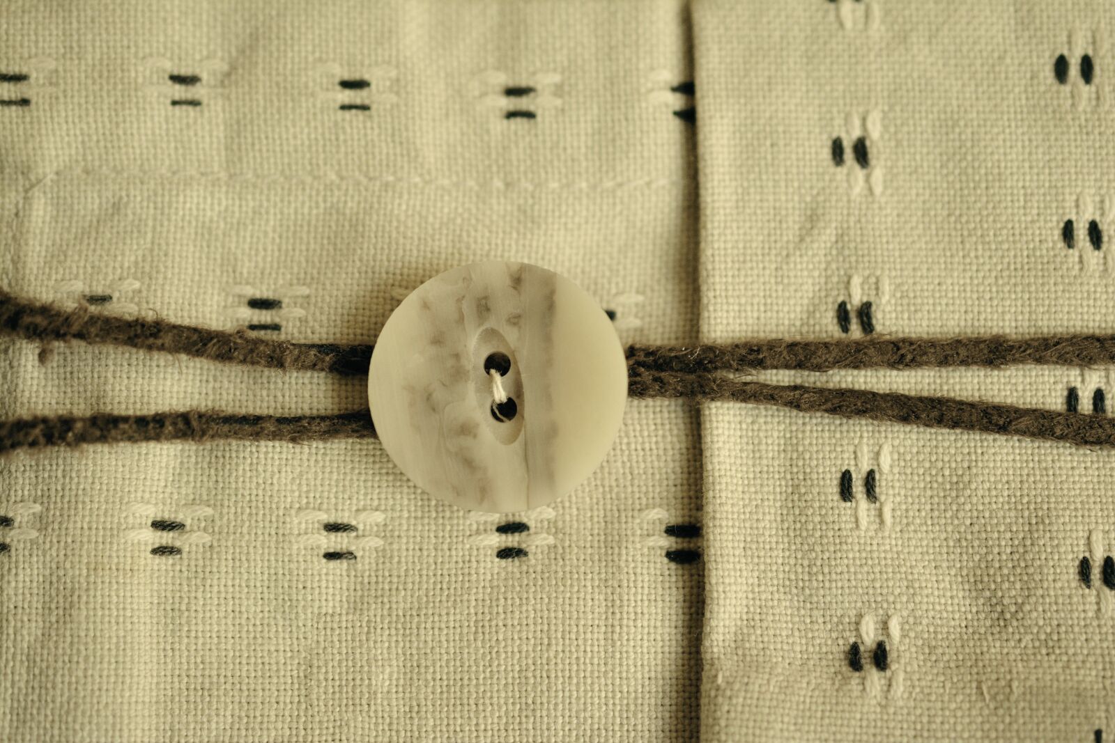 Nikon D5200 sample photo. Button, fabric, natural material photography