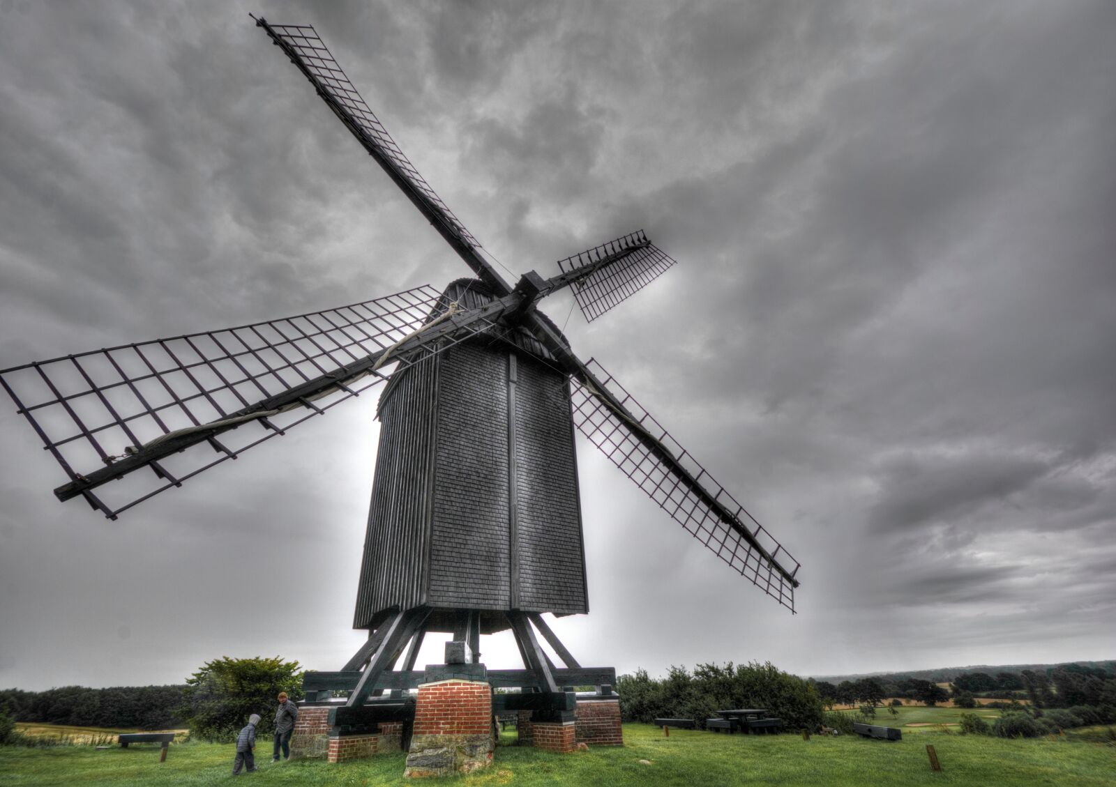 Nikon D7100 sample photo. Post, mill, stormy weather photography
