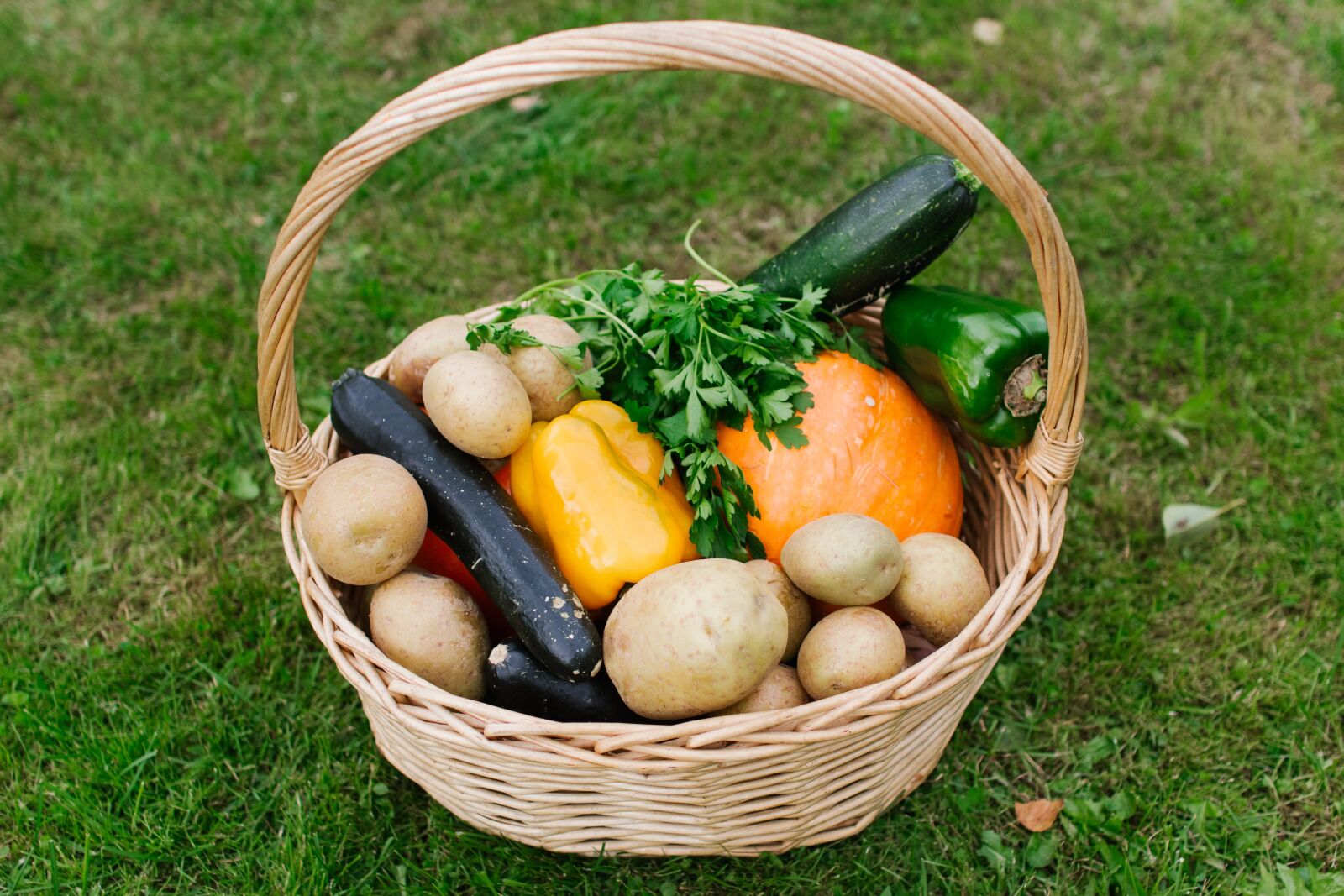 Canon EOS 60D sample photo. Basket, vegetables, food photography