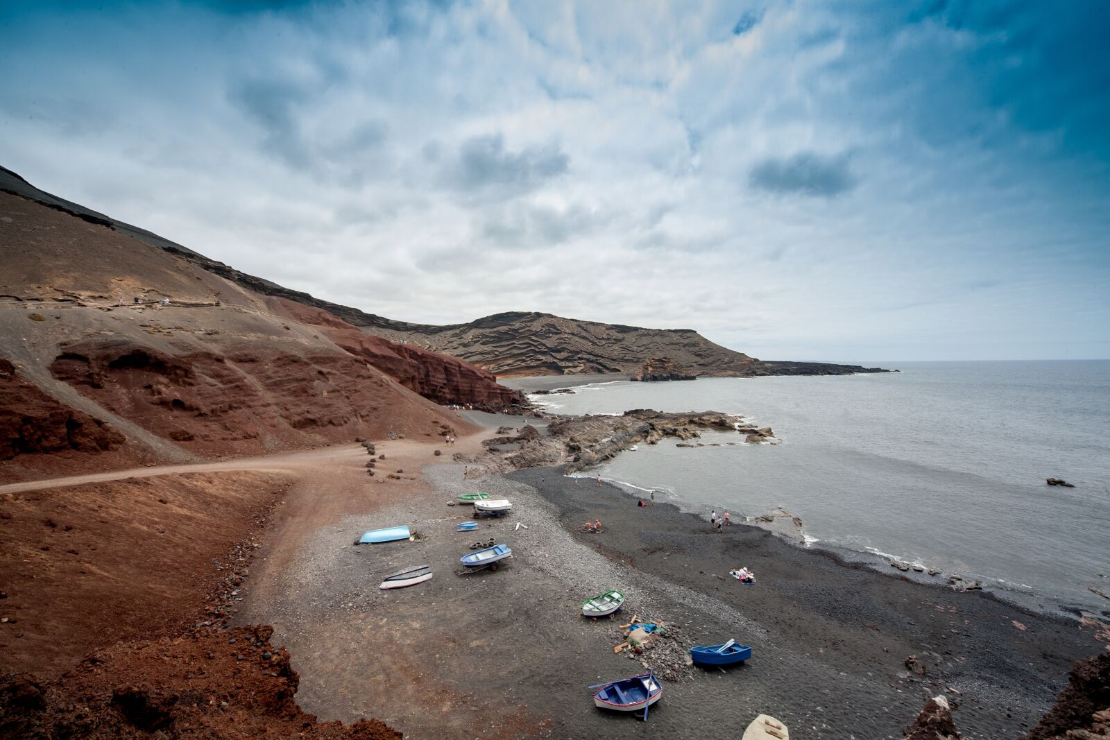 Canon EOS 5D sample photo. Lanzarote, fishing, cove photography
