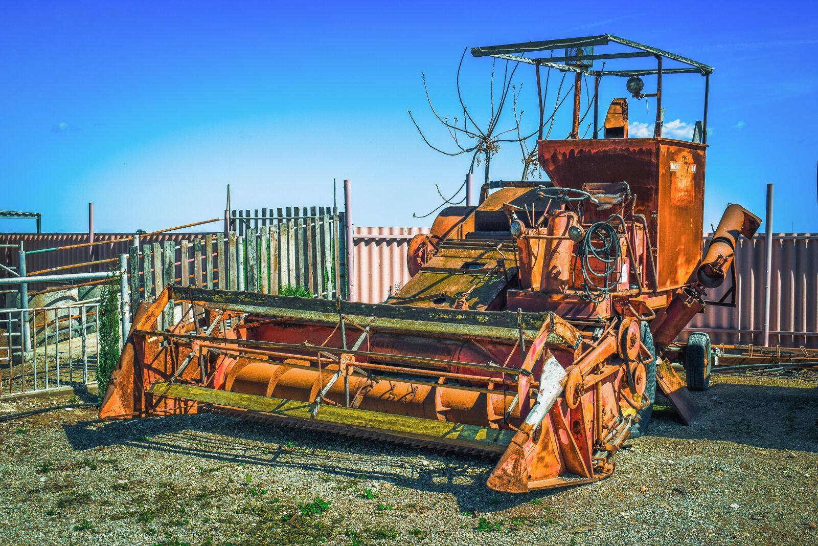 Nikon D3300 sample photo. Combine, rusty, old photography