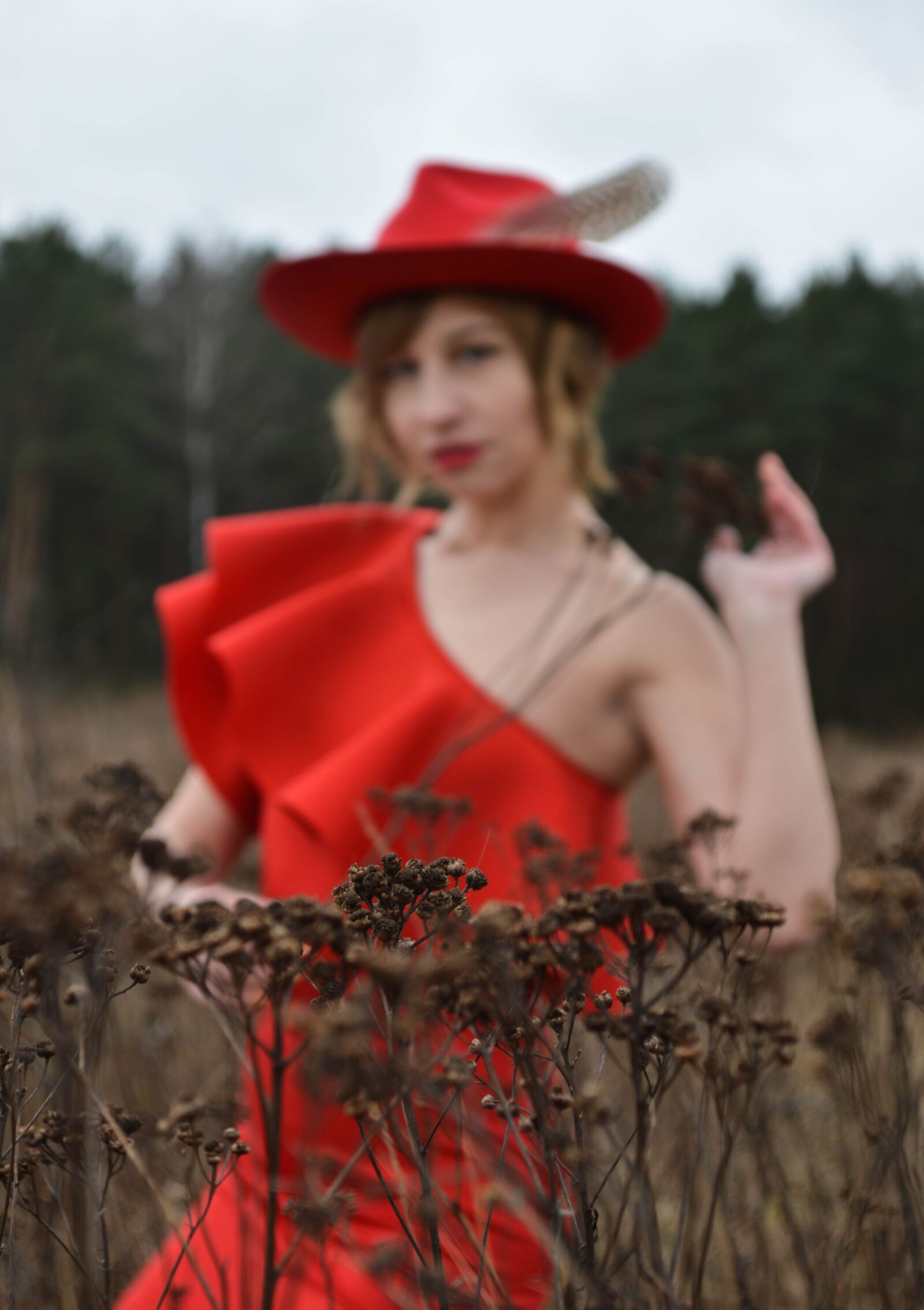 Nikon D3200 sample photo. Red dress, girl, woman photography