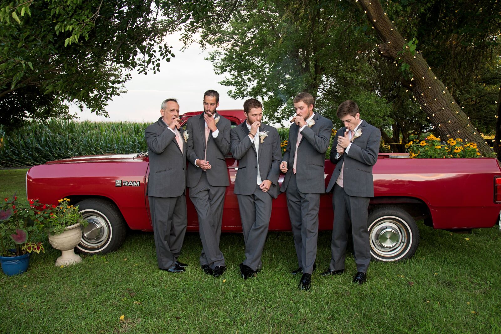 Canon EF 24-105mm F4L IS USM sample photo. Cigar, groomsman, male photography
