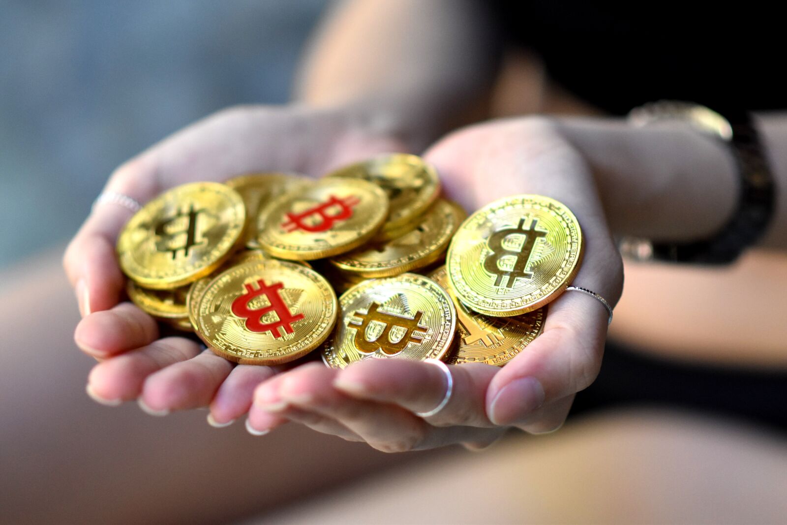 Nikon D3500 sample photo. Hands, holding, bitcoin photography