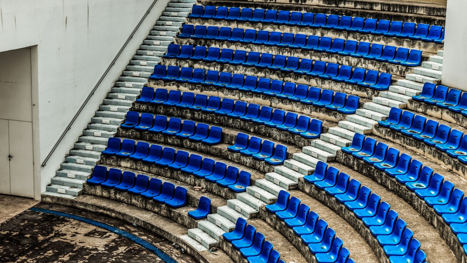 Nikon D3300 sample photo. Amphitheater, seats, blue photography