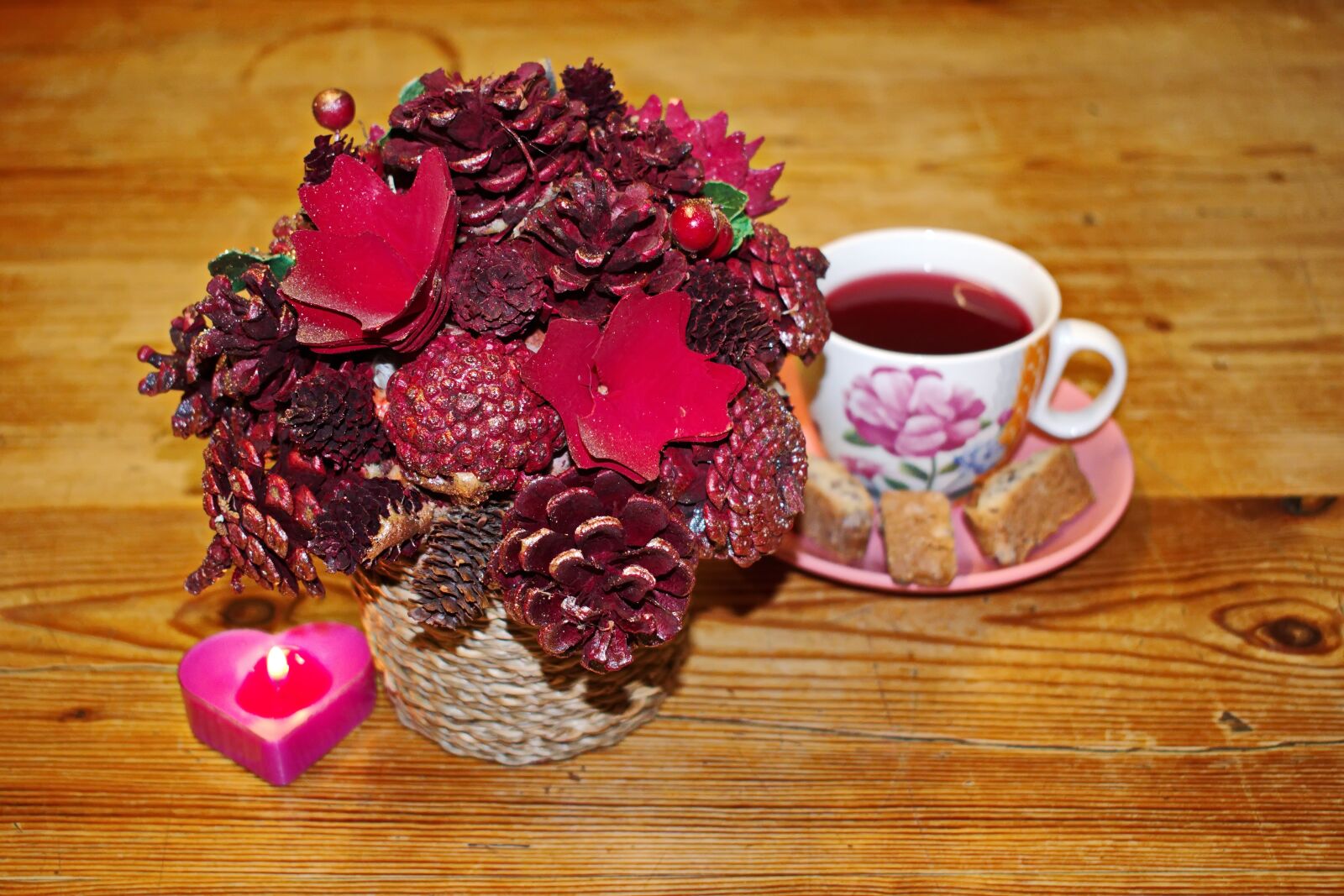 Nikon D3300 sample photo. Cup of tea, decorations photography