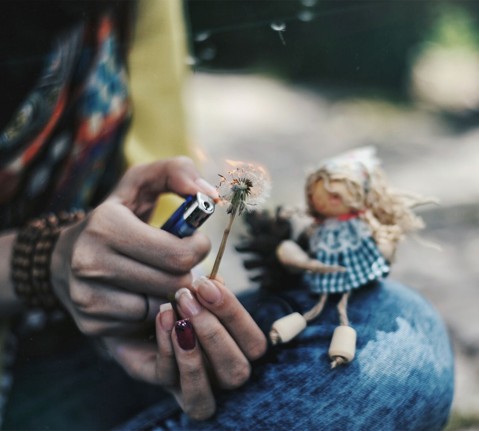 Nikon D700 sample photo. Burner, dandelion, doll, fire photography