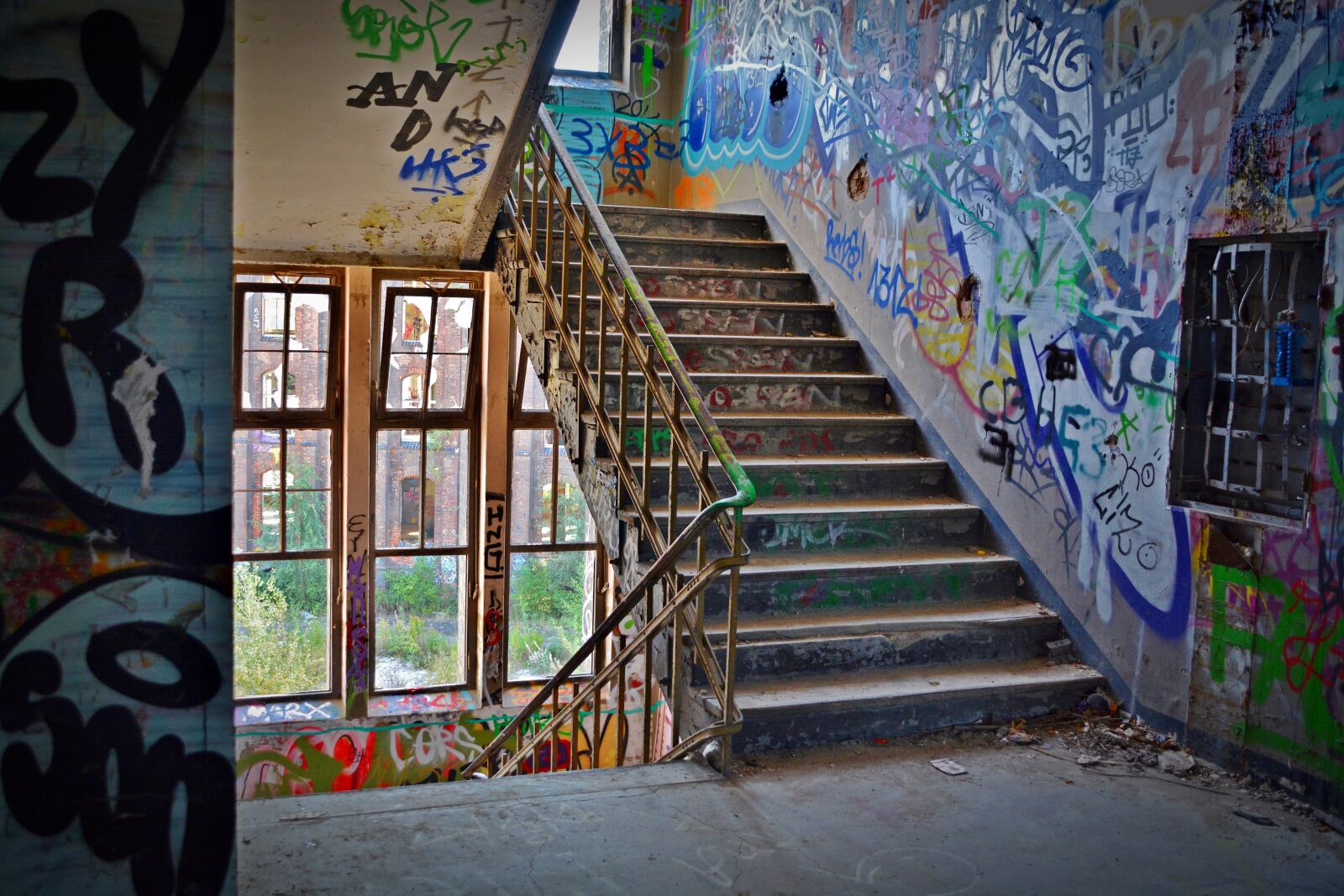 Nikon D5200 sample photo. Lost places, factory, stairs photography