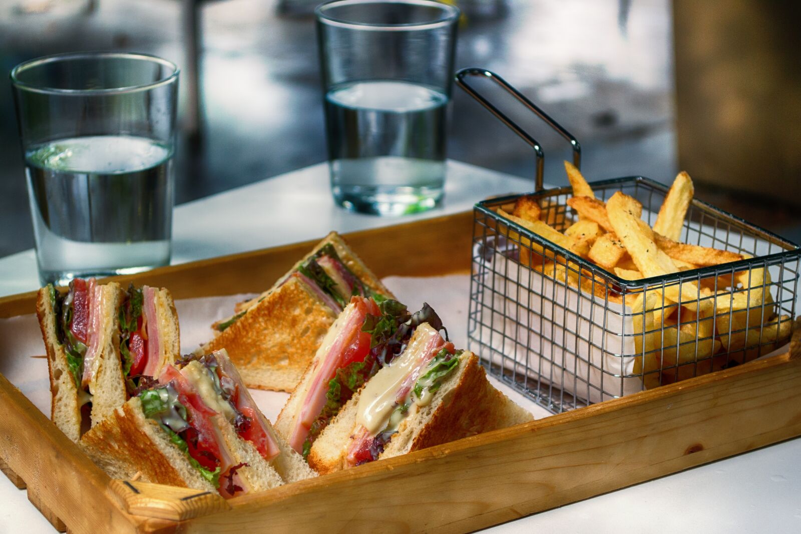 Nikon D3100 sample photo. Club sandwich, fast food photography