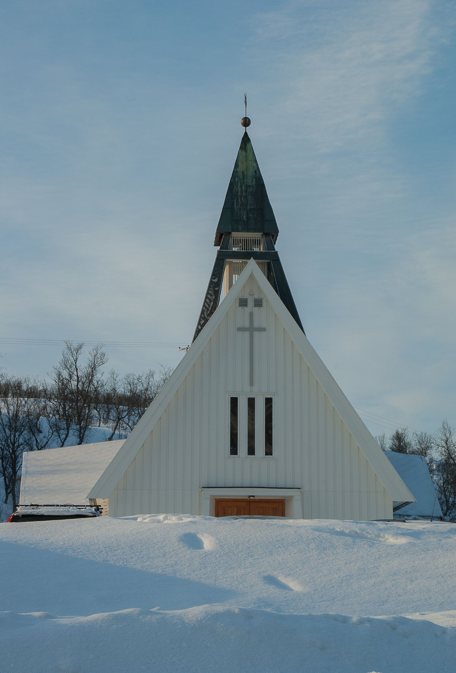 Pentax K10D sample photo. Norway, lapland, church photography