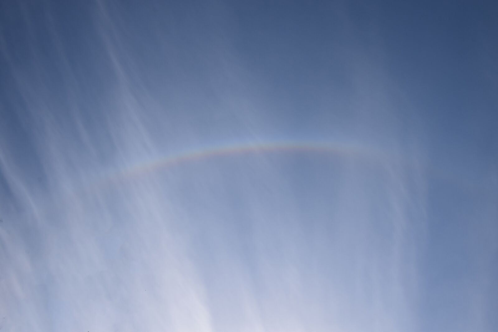Nikon D3300 sample photo. Rainbow, sun-bow, wispy clouds photography