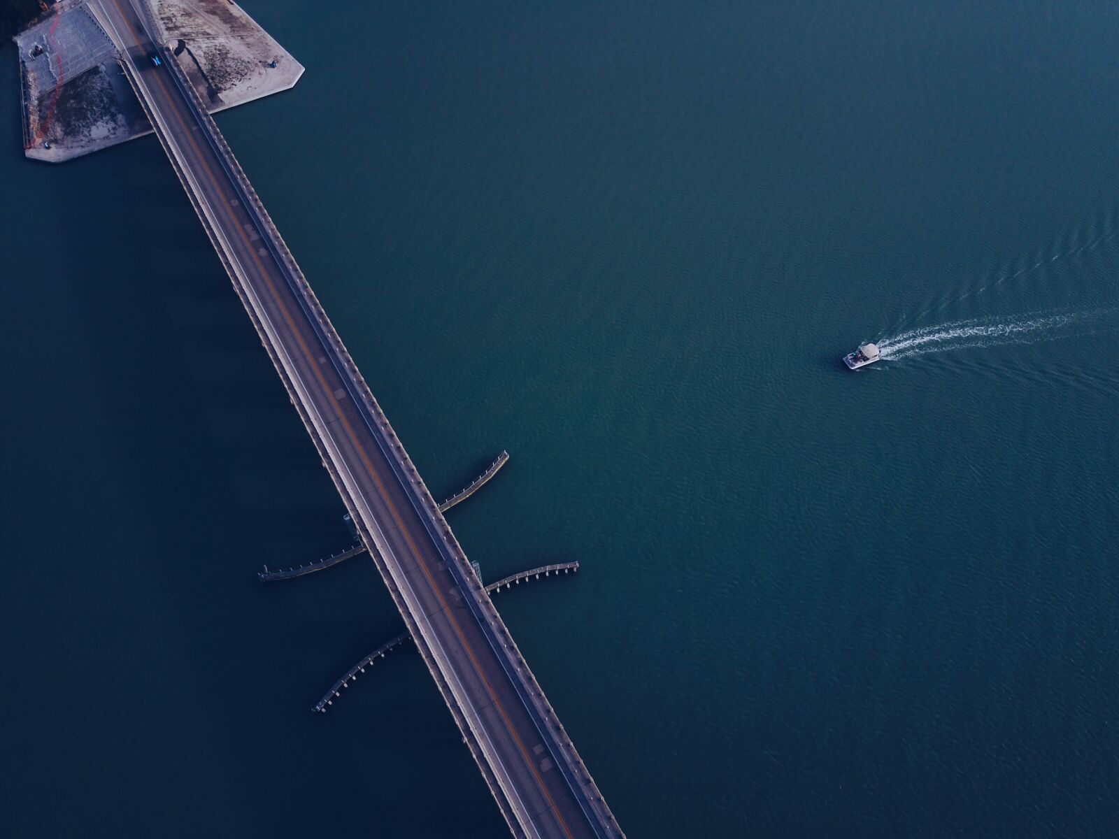 DJI FC220 sample photo. Architecture, boat, bridge, daylight photography