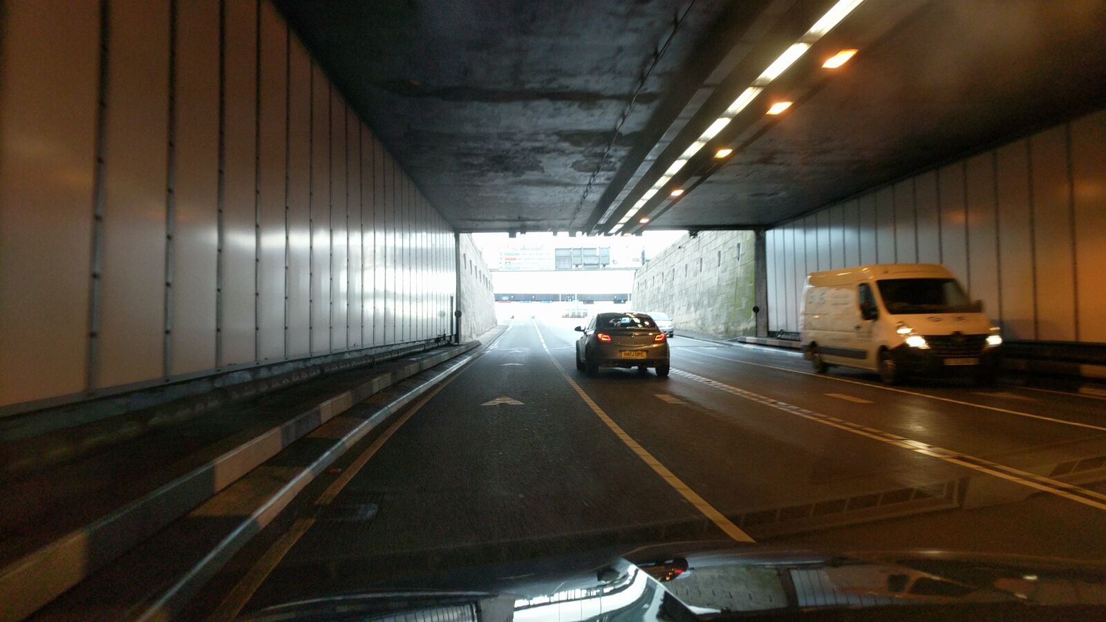 Google Pixel sample photo. Tunnel, cars, van in photography