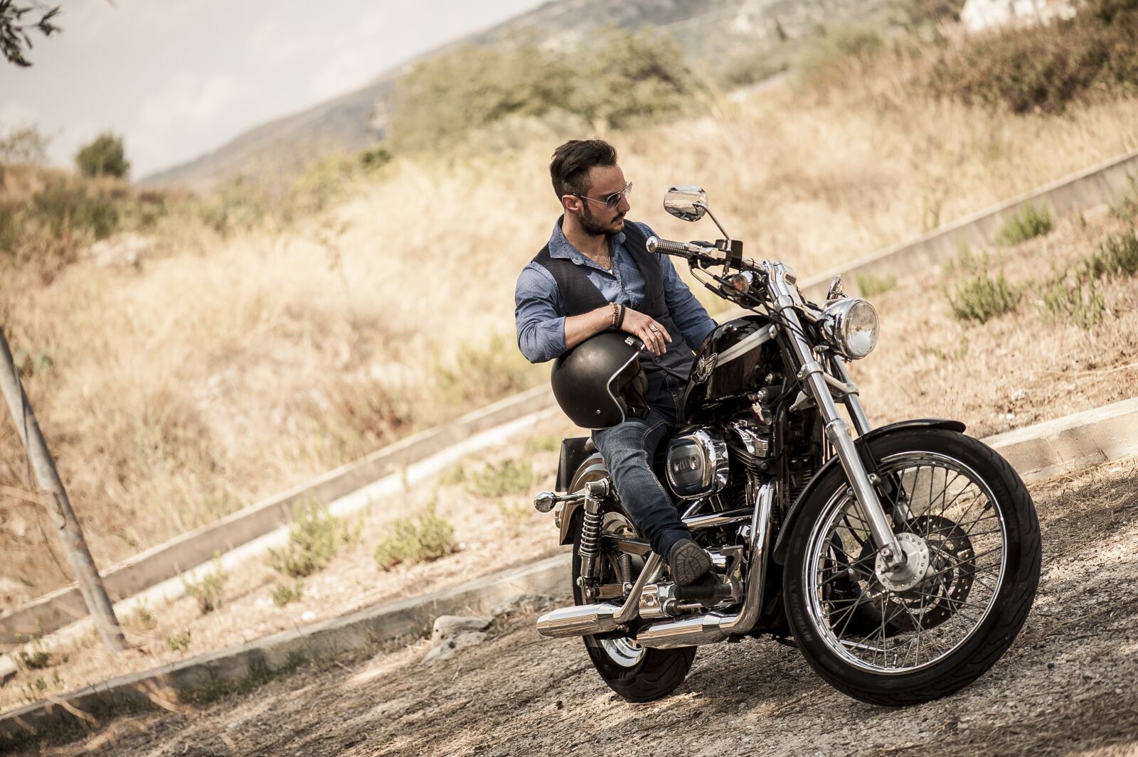 Nikon D700 sample photo. Biker, harley, harley davidson photography