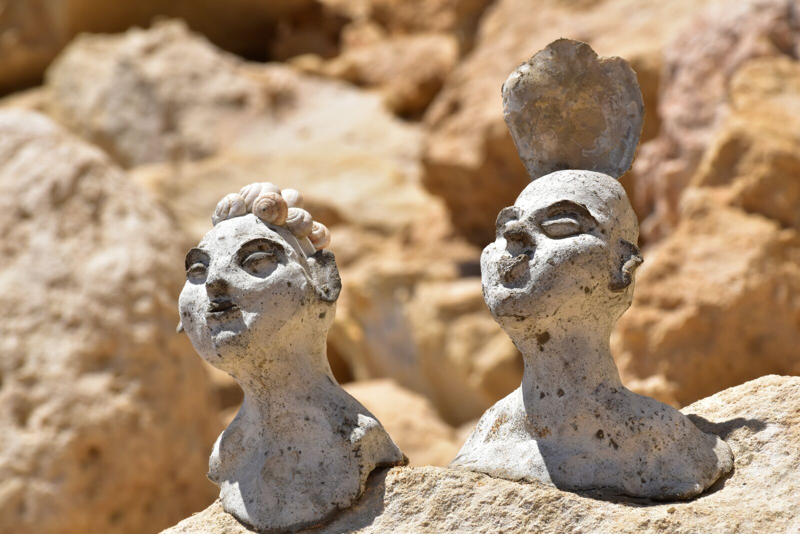Nikon D5500 sample photo. Stone heads, greece, rock photography