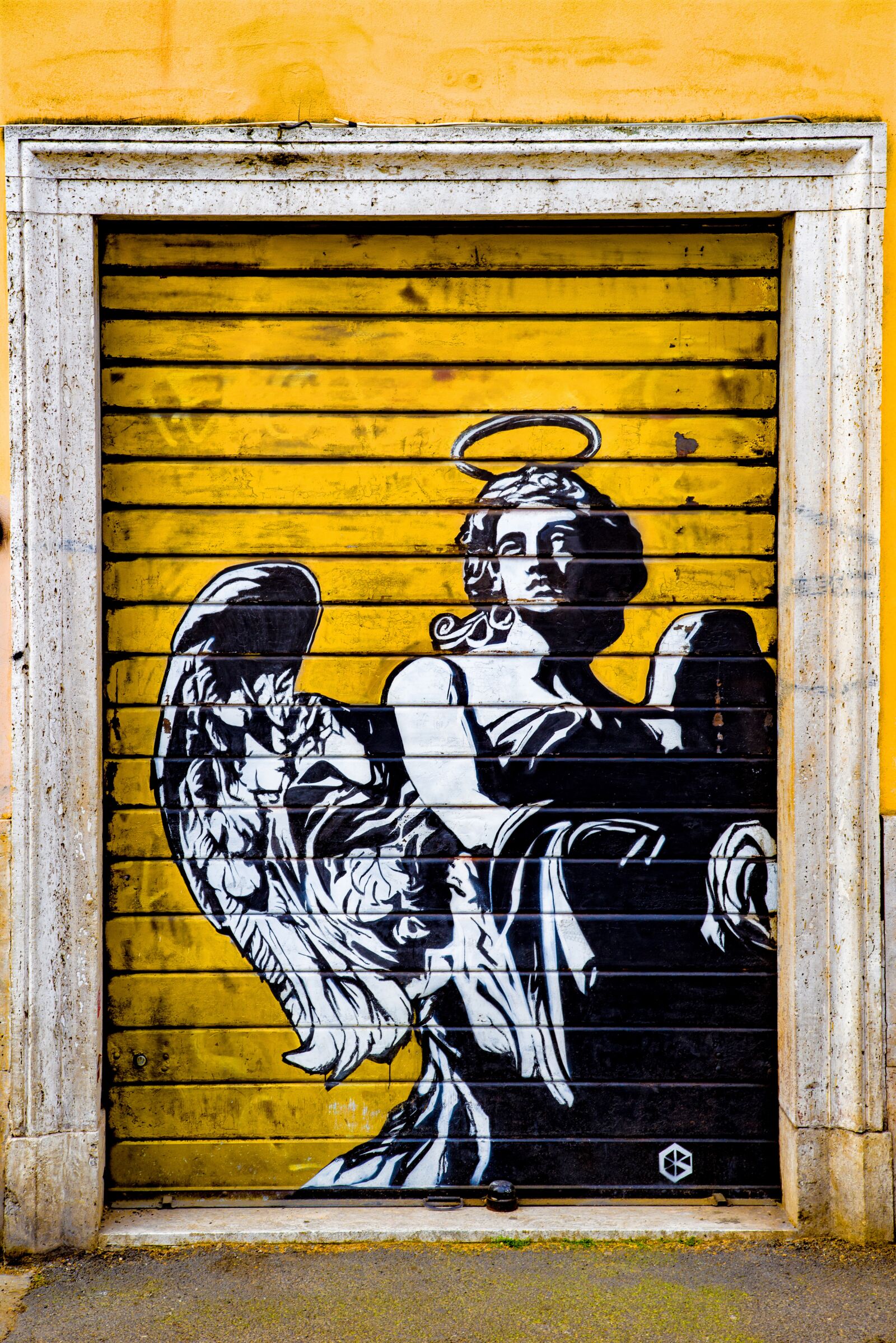 Pentax K-1 Mark II sample photo. Graffiti, tag, angel photography