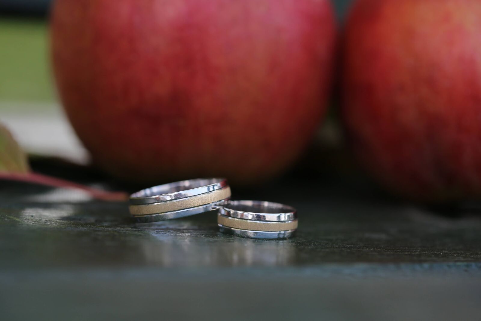 Canon EF 100mm F2.8 Macro USM sample photo. Apple, apples, close-up, gold photography