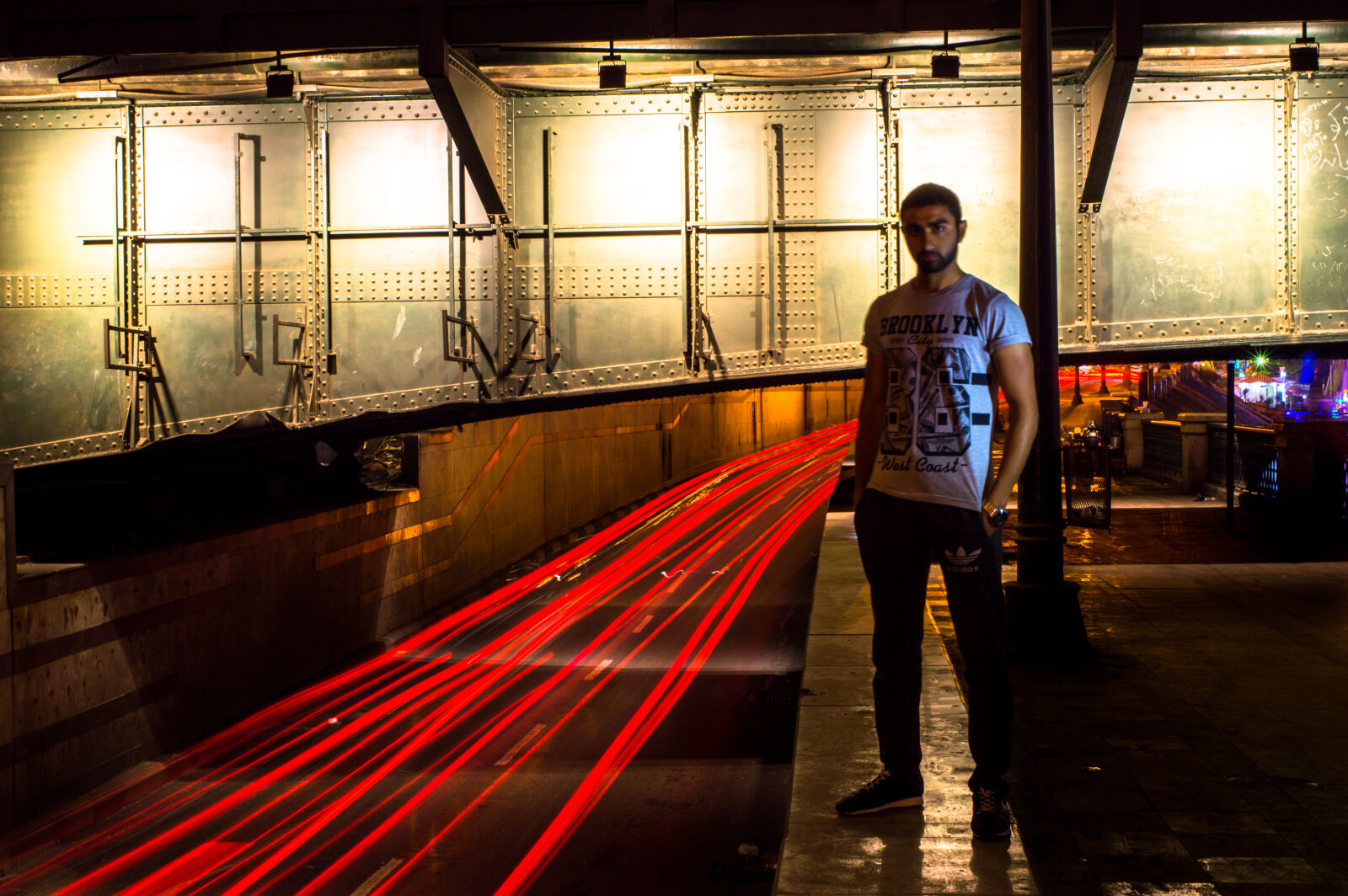 Nikon D3200 sample photo. Car, lights, lightpainting, man photography