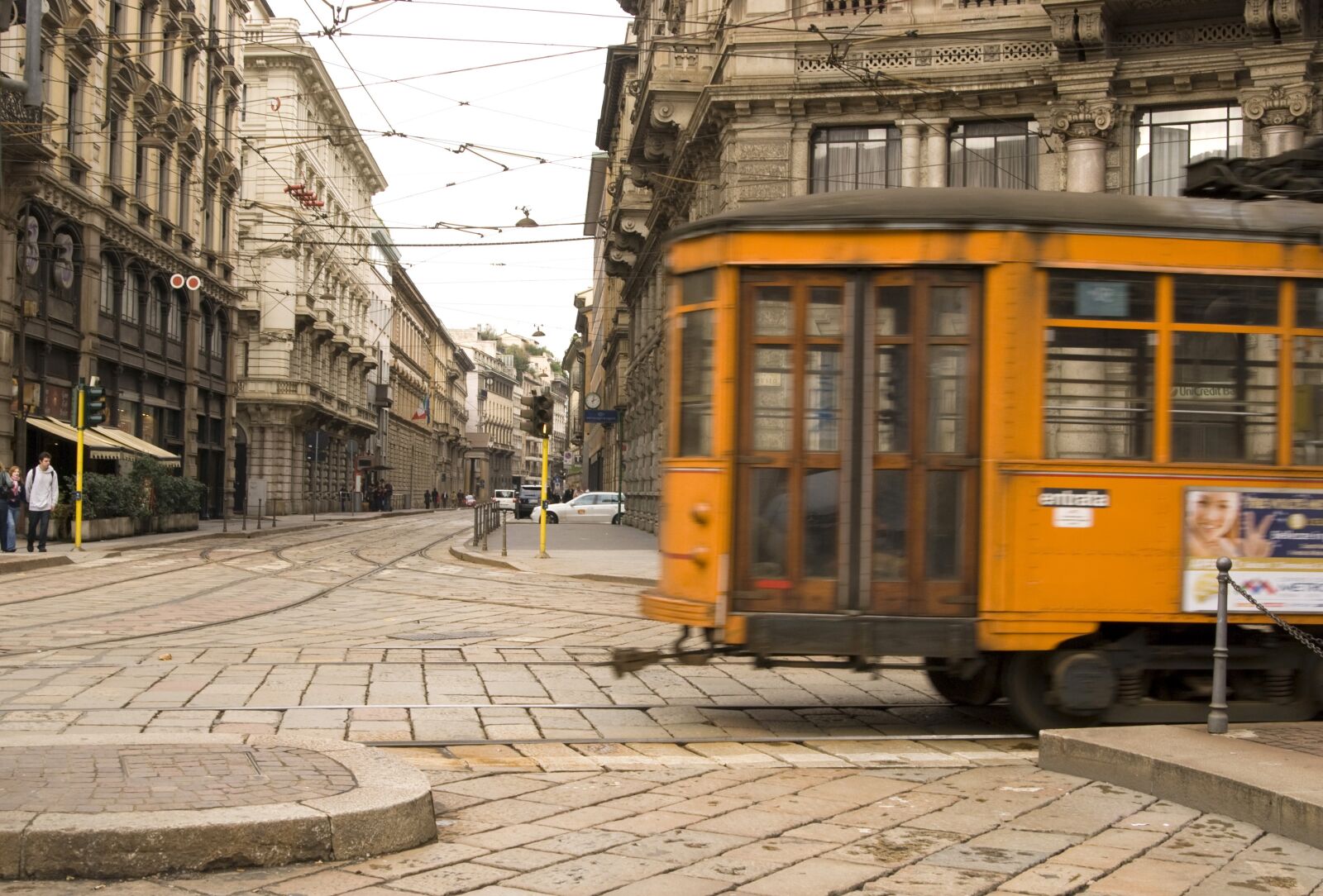 Nikon D80 sample photo. Milan, tram, piazza photography