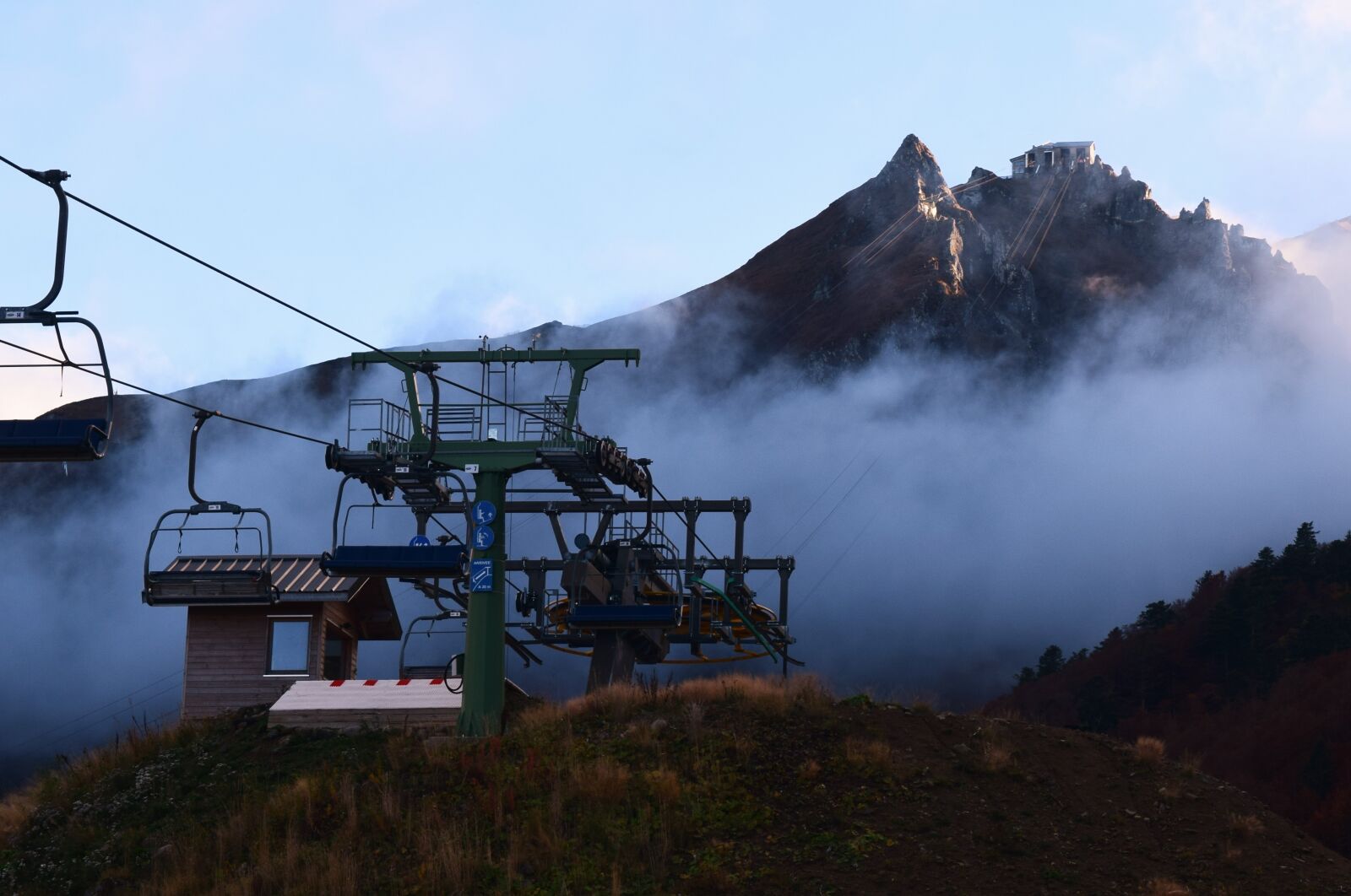 Nikon D3300 sample photo. Mountain, chair lift, mont photography