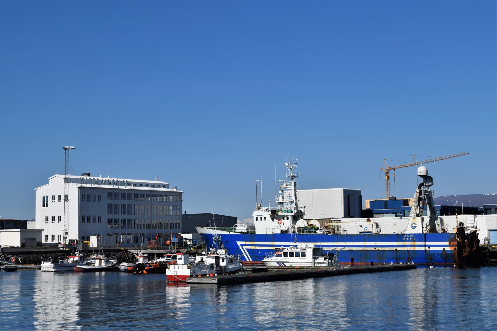 Nikon D3300 sample photo. Trawler, reykjavik, harbour photography