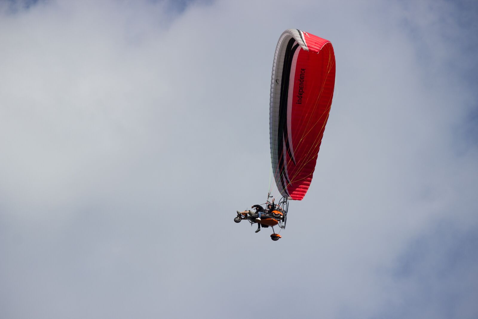 Canon EF-S 55-250mm F4-5.6 IS II sample photo. Paragliding, paraglider, flying photography