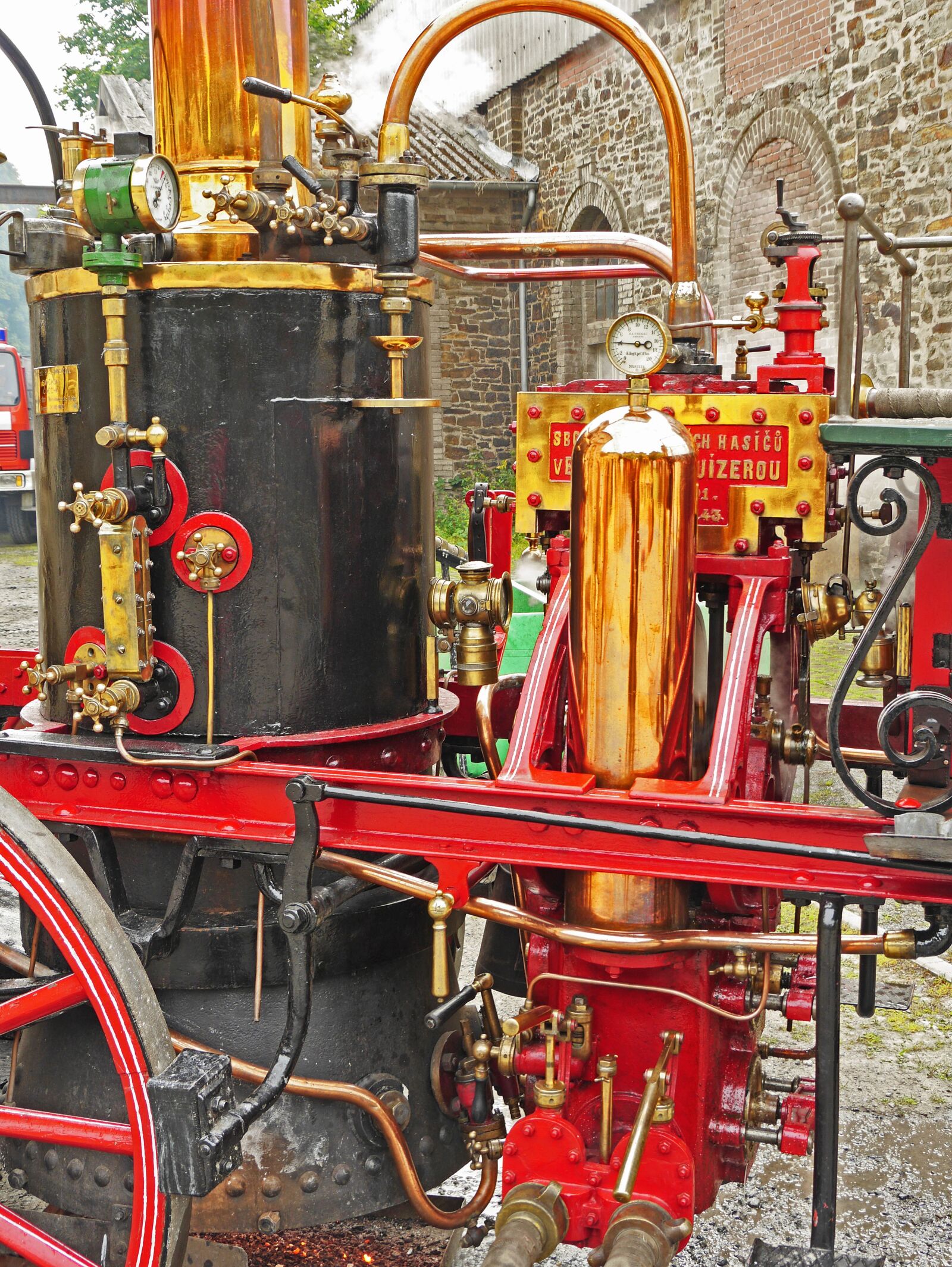 Panasonic Lumix DMC-GH3 sample photo. Fire, steam power, feurspritze photography